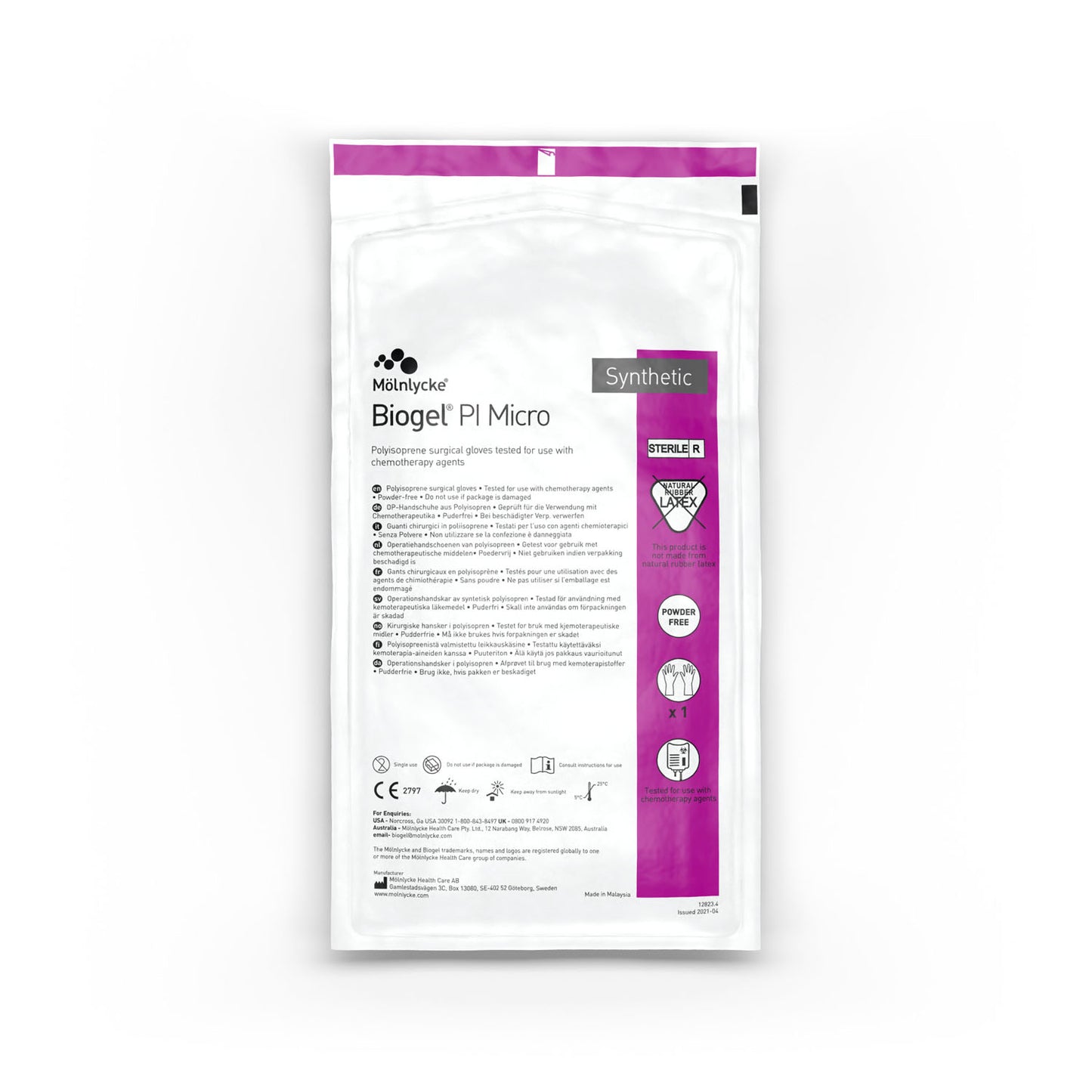 Surgical Glove, Size 6.5, Sterile, Powder-Free, 50/bx, 4bx/cs (US Only)
