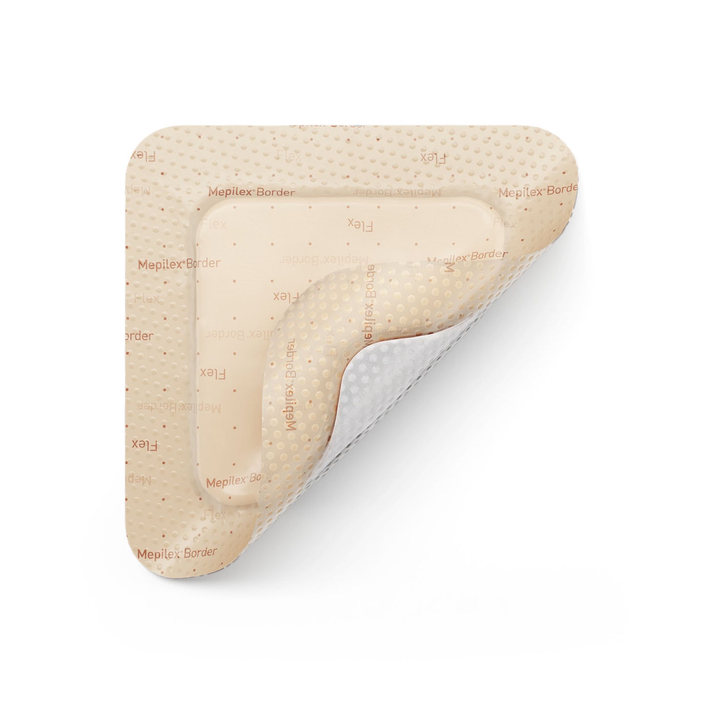 Foam Dressing, 3" x 3" (7.5 x 7.5cm) Flexible, Self-Adherent, Absorbent, Bordered, Safetac Technology, 5/bx, 10 bx/cs (US Only)
