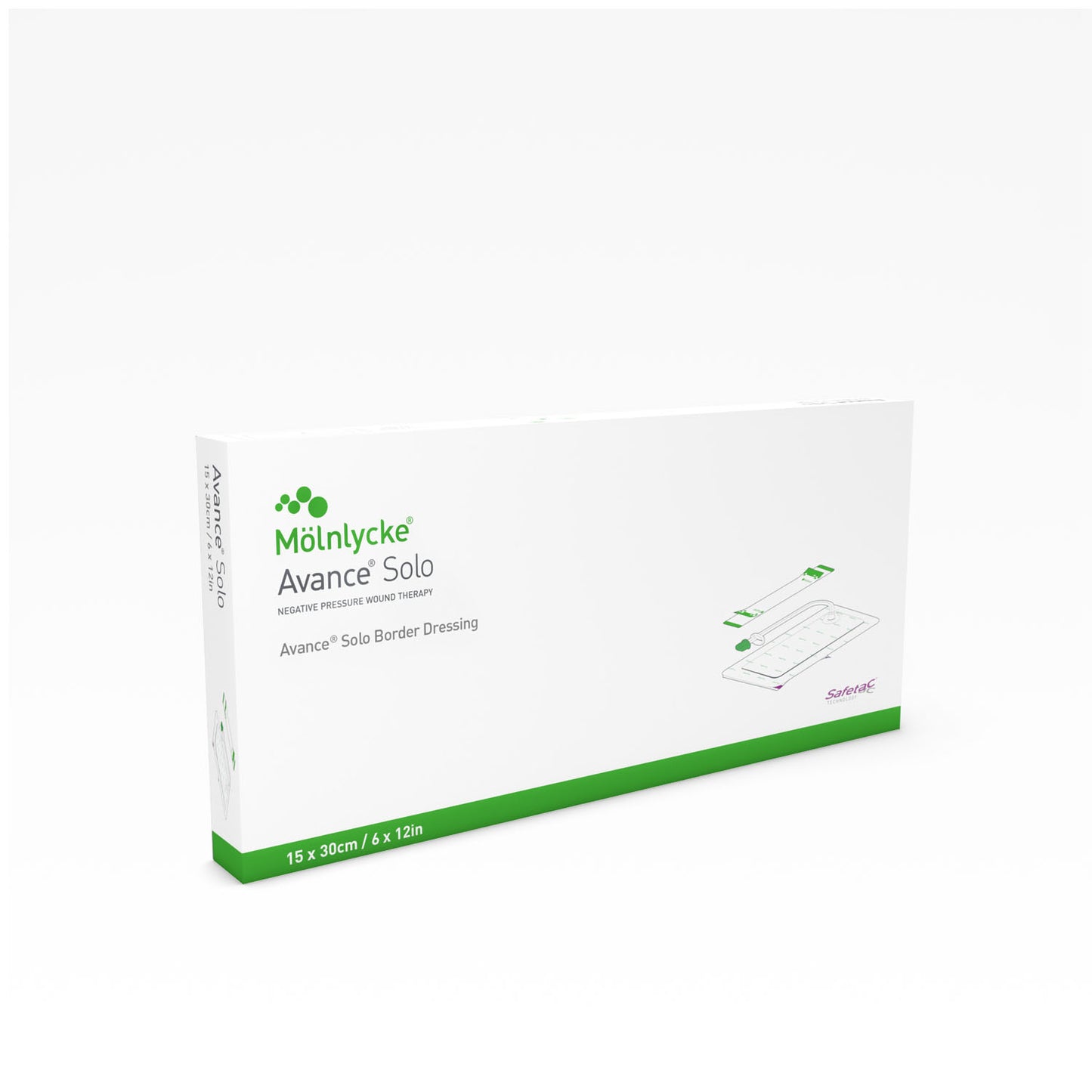 Avance Solo Dressing, 15cm x 30cm, 2/bx, 2 bx/cs (US Only)