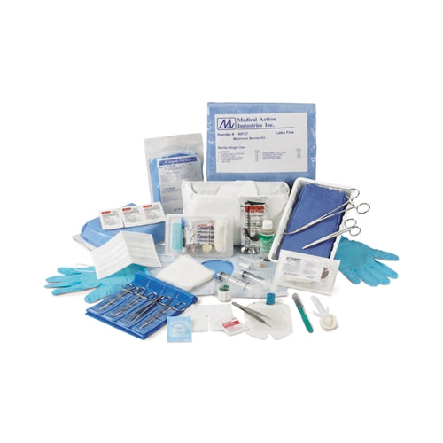 Sharp Debridement Procedure Tray, Includes: (1) Medium Alcohol Prep Pad, (1) Medium Povidone Iodine Prep Pad, (1) 3" x 3" 12-Ply Gauze Sponge, (1) Pair Exam Gloves, Medium, Powder-Free, (1) #15 Scalpel, (1) 4_" Iris Scissors, (1) 5" Wire Form Thumb Tissue Forceps, 50/cs