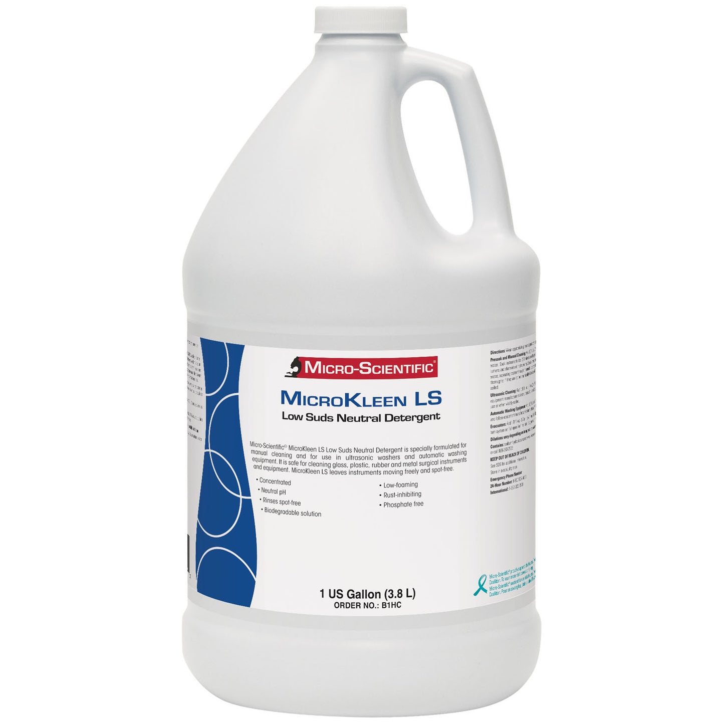 Low Suds Neutral Liquid Detergent, Gallon, 4/cs