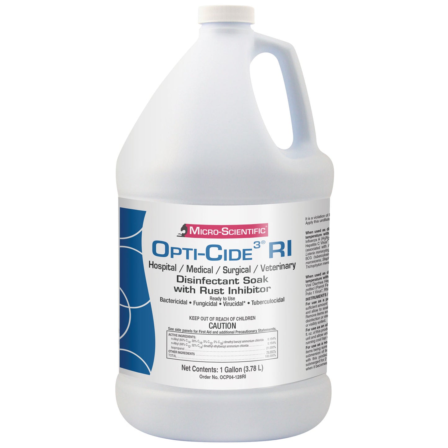 Opti-Cide3, 1 Gallon, Rust Inhibitor, Instrument Disinfectant, Pour Bottle, 4/cs (Contenental US Only) (Item is considered HAZMAT and cannot ship via Air or to AK, GU, HI, MP, PR, VI)