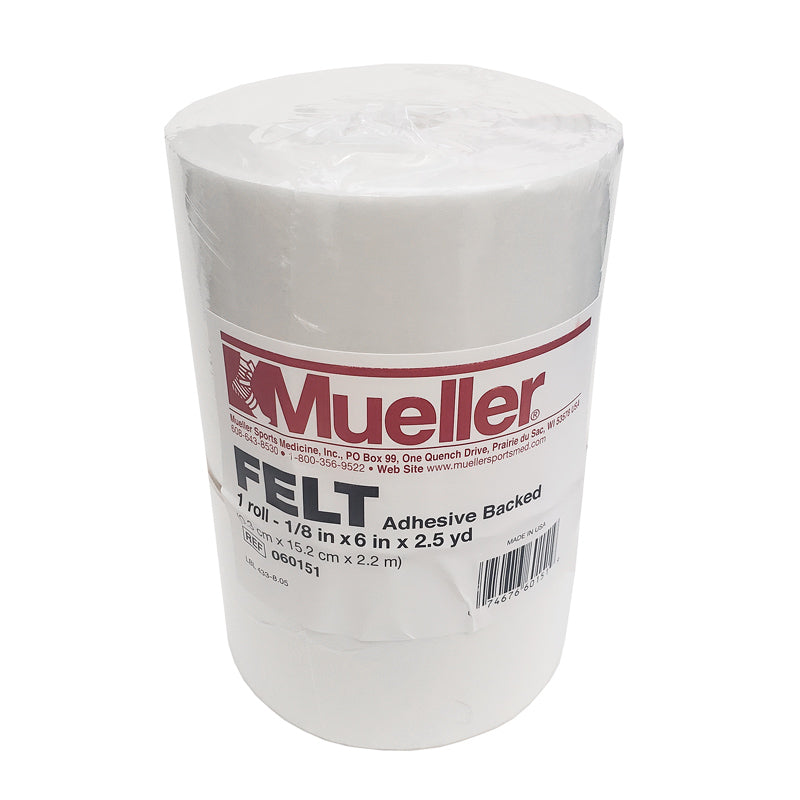 Felt, Adhesive Backed, 6" x 2.5 yd roll, 1/8" thick (Products are only available for sale in the U.S.) (Products cannot be sold on Amazon.com or any other 3rd party platform without prior approval by Mueller.)