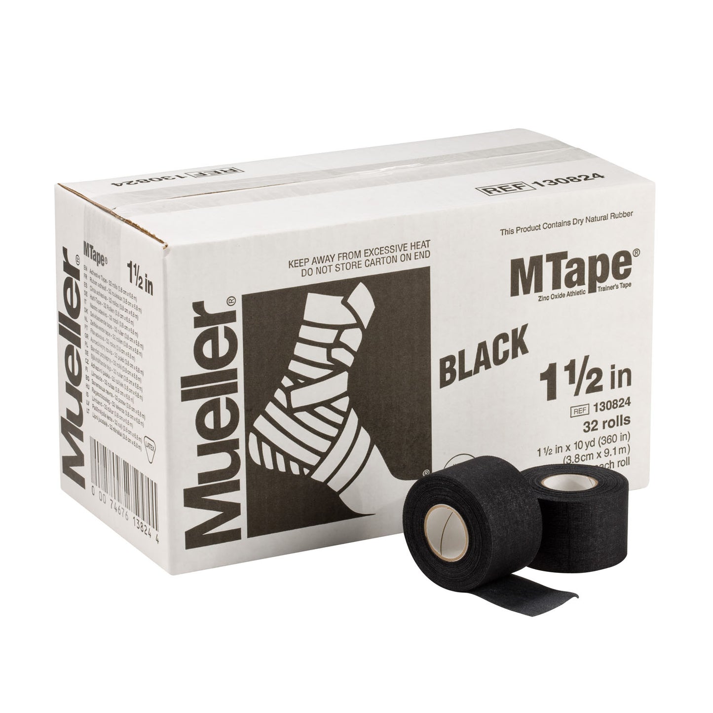 1.5" x 10 yds, Black, 32 rolls/cs (Products are only available for sale in the U.S. Products cannot be sold on Amazon.com or any other 3rd party platform without prior approval by Mueller.)