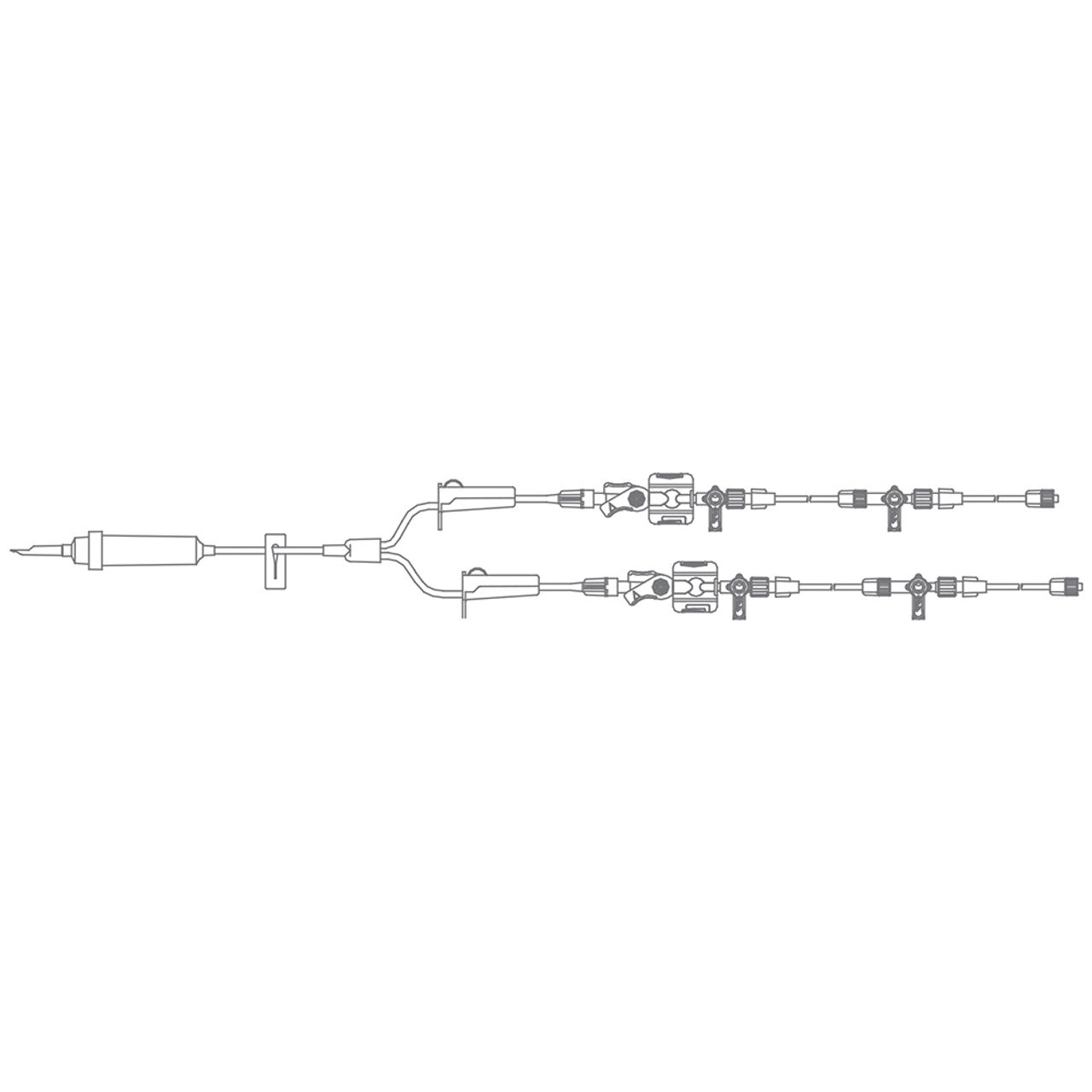 PVC Pressure Monitoring Tubing, 84", Male/ Female Luer Lock, 25/cs (US Only)