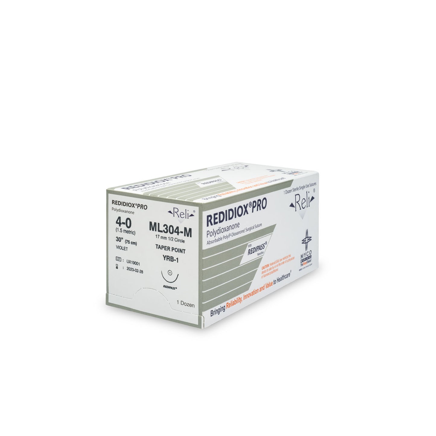 Suture, 4-0, Redidiox, Violet, Monofilament, 30", YRB-1, 12/bx (US Only)
