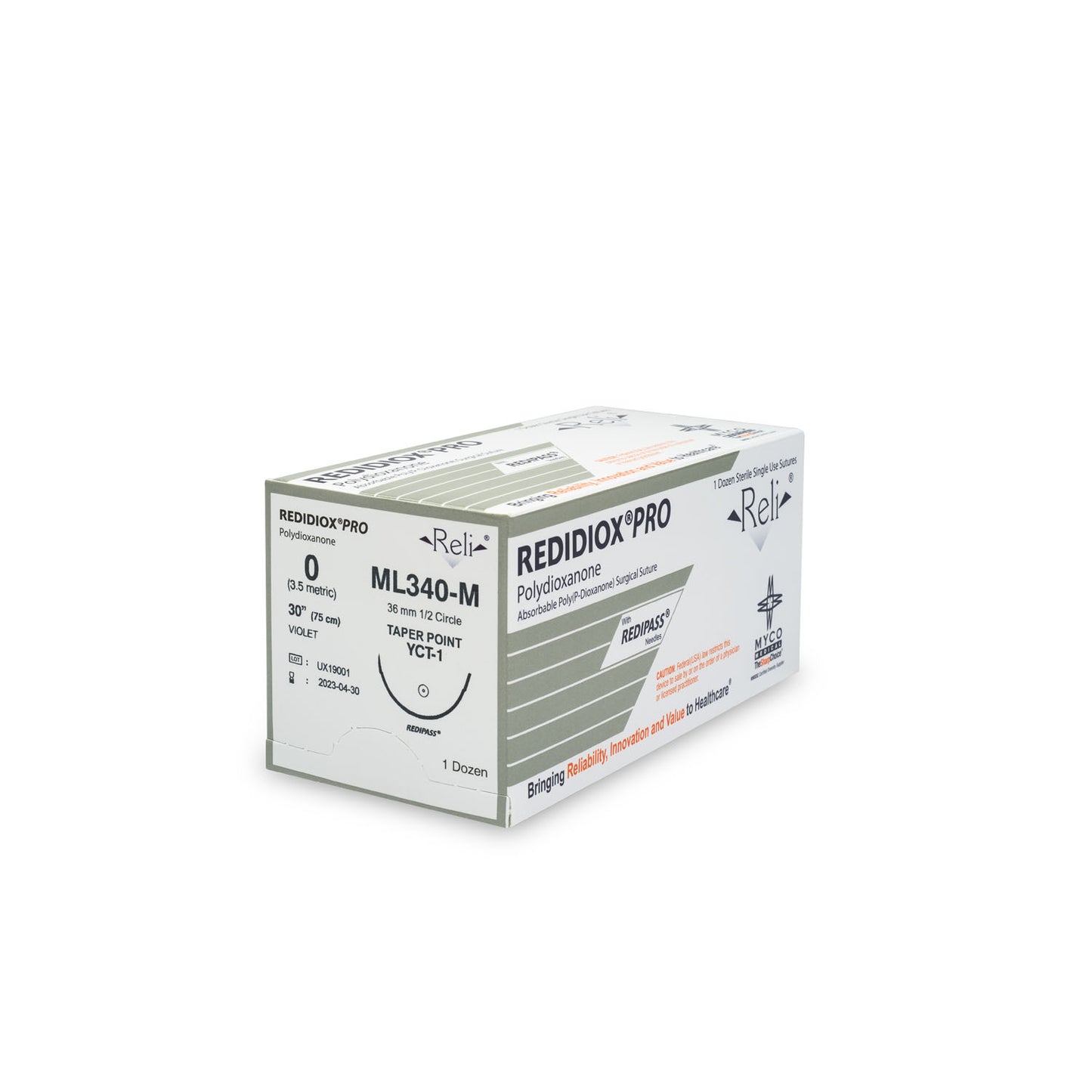 Suture, 0, Redidiox, Violet, Monofilament, 30", YCT-1, 12/bx (US Only)