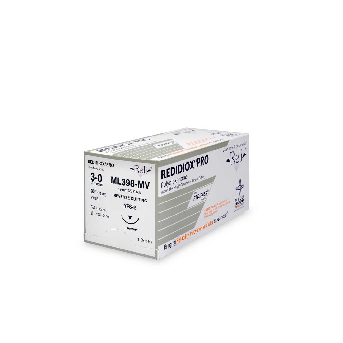 Suture, 3-0, Redidiox, Violet, Monofilament, 30", YFS-2, 12/bx (US Only)