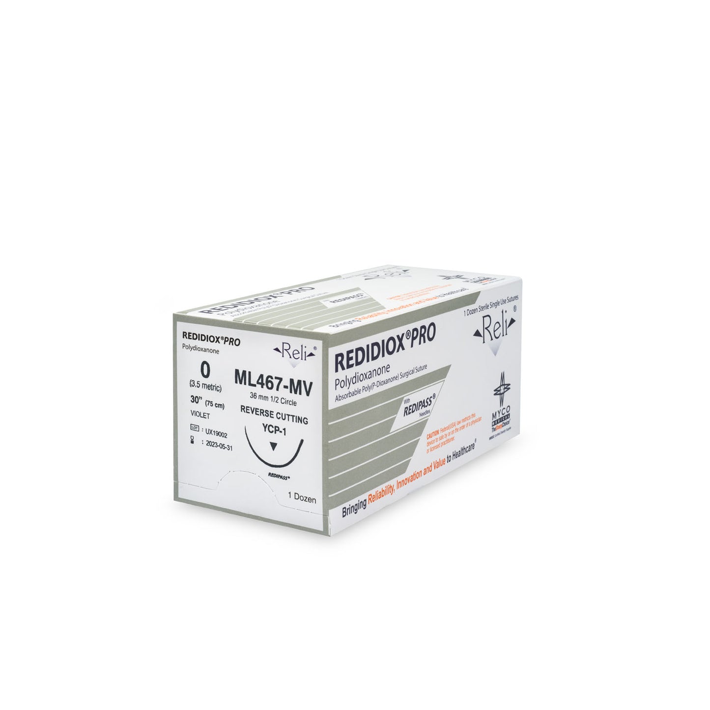 Suture, 0, Redidiox, Violet, Monofilament, 30", YCP-1, 12/bx (US Only)