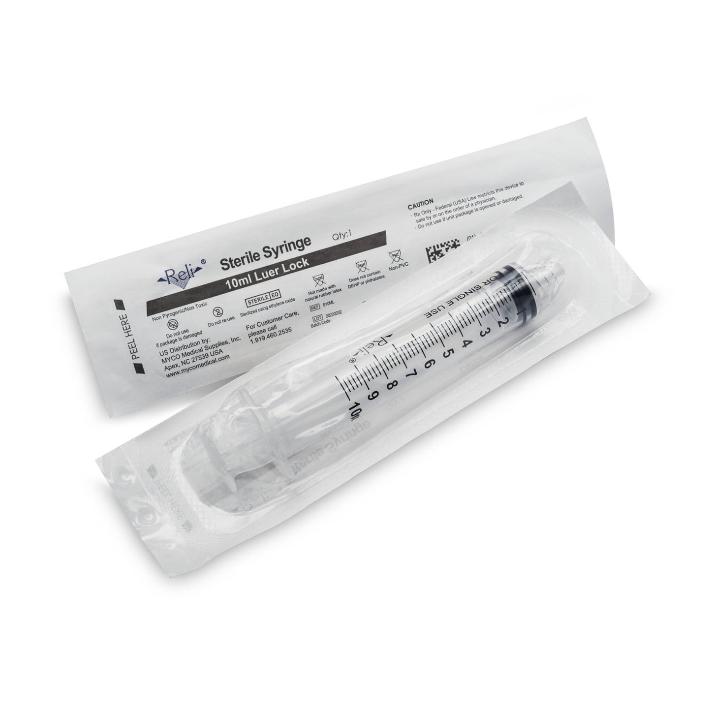 Syringe Only, 10mL, Luer Lock, 100/bx (US Only)