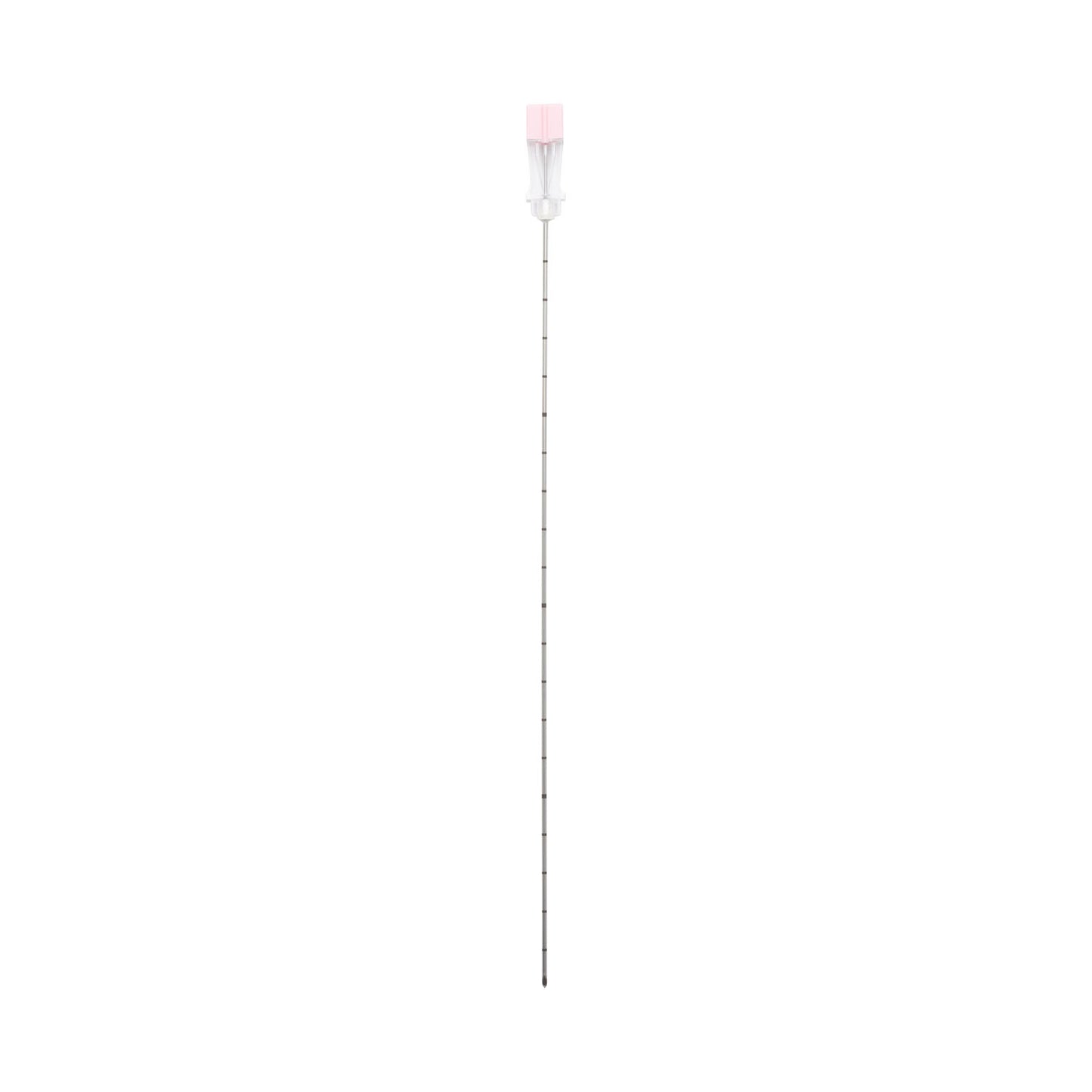 Quincke Needle, Metric Mark, Echogenic Stylet Tip, 18G x 8", Pink, Sterile, 25/bx, 4 bx/cs (US Only)