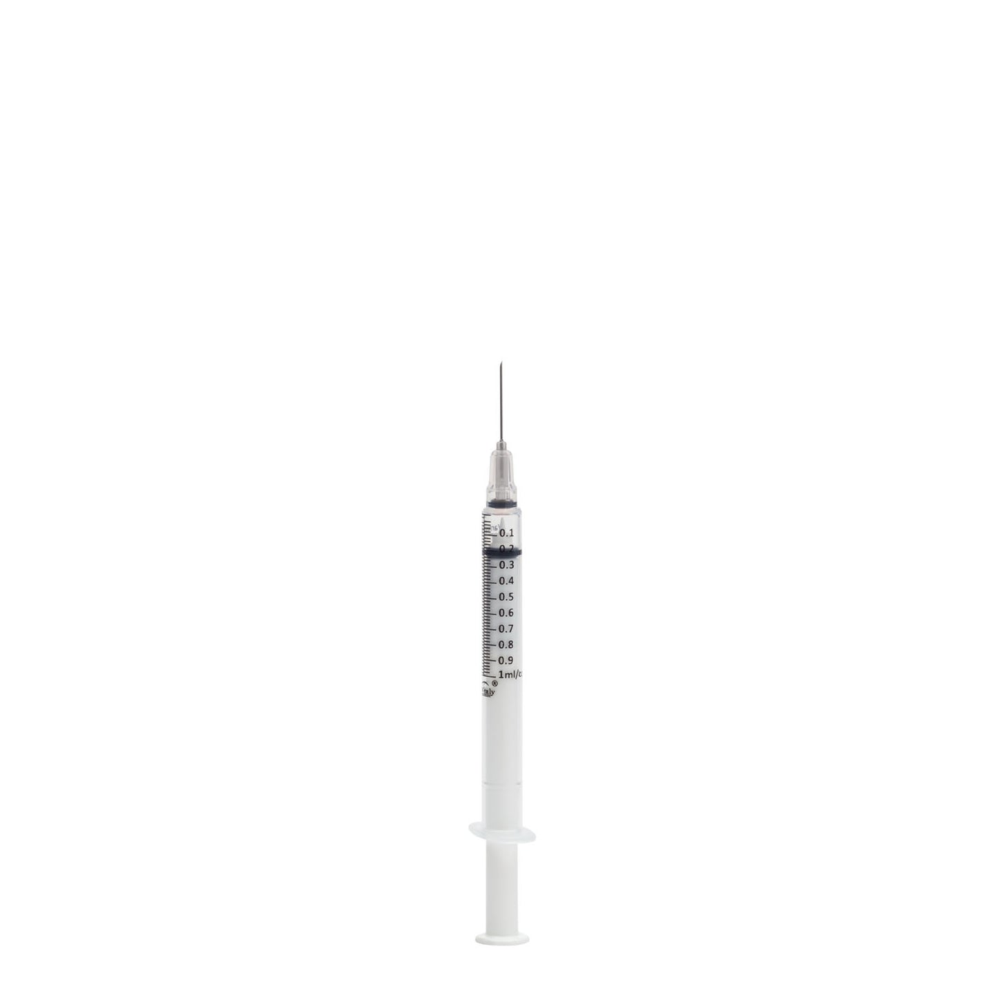 Safety Syringe with Needle, 1 mL, 27G x 0.5", Sterile, Medium Gray, 100/bx (Rx) (Item is considered HAZMAT and cannot ship via Air or to AK, GU, HI, MP, PR, VI) (Available for Sale in US & Canada)