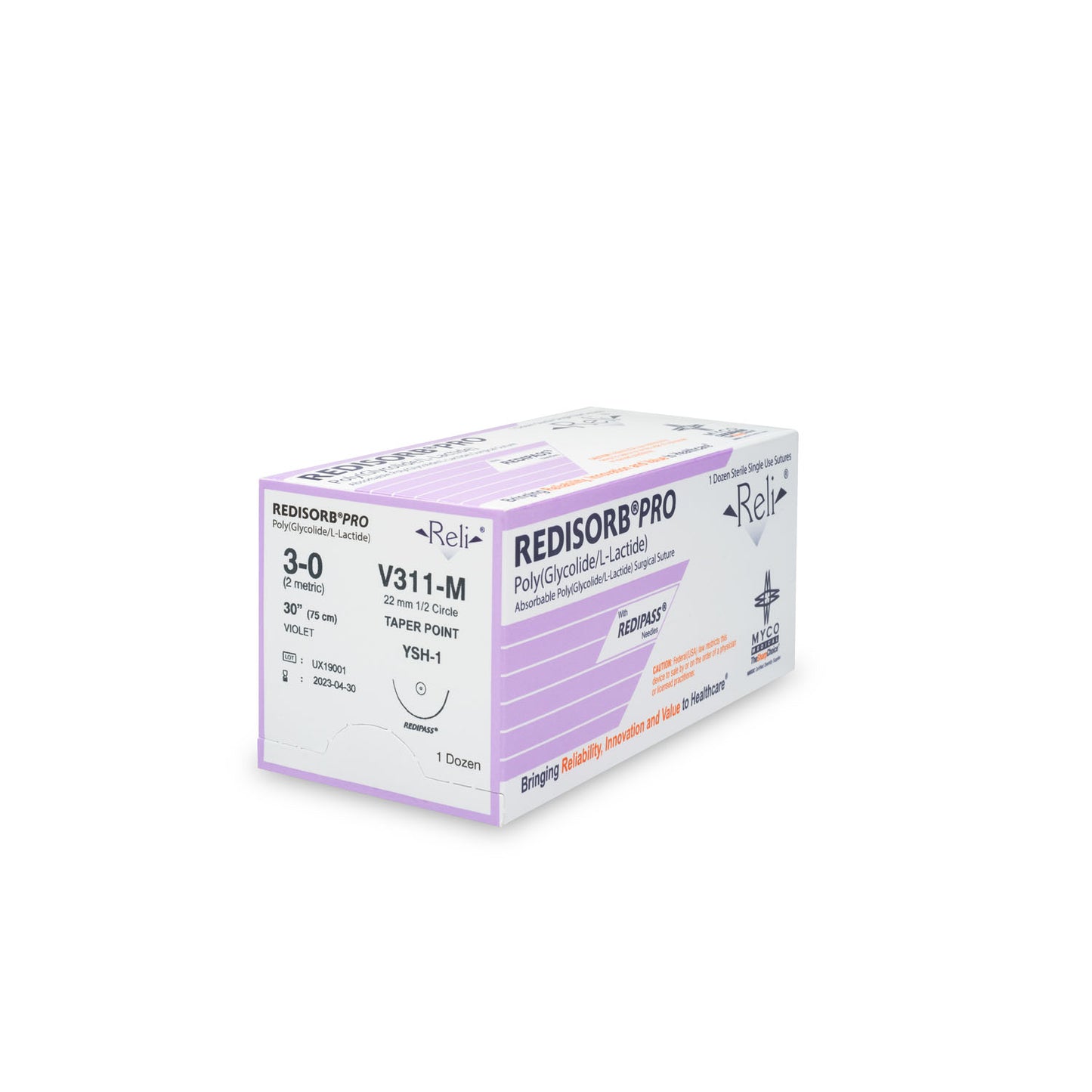 Suture, 3-0, Redisorb, Violet, Braided, 30", YSH-1, 12/bx (US Only)