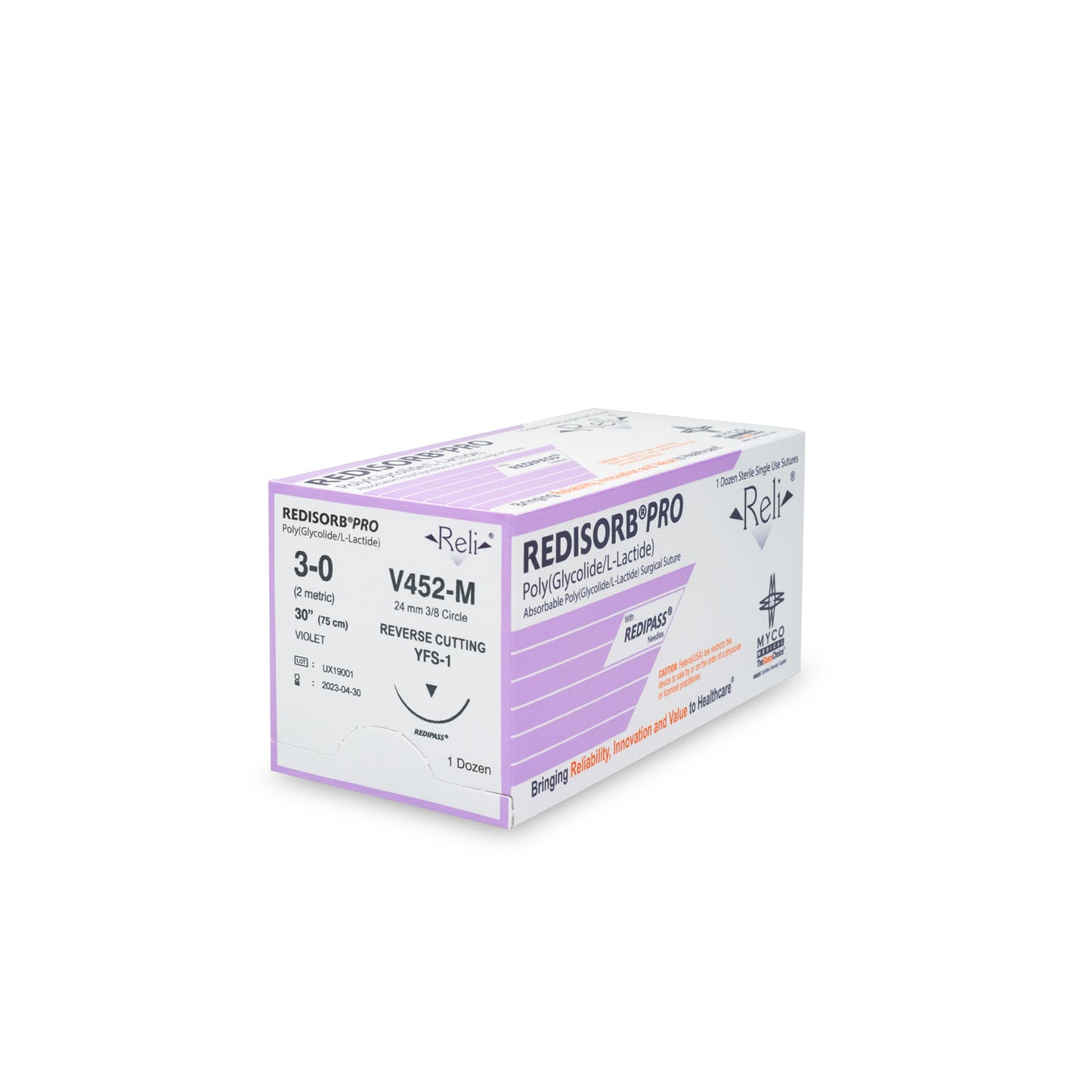 Suture, 3-0, Redisorb, Violet, Braided, 30", YFS-1, 12/bx (US Only)