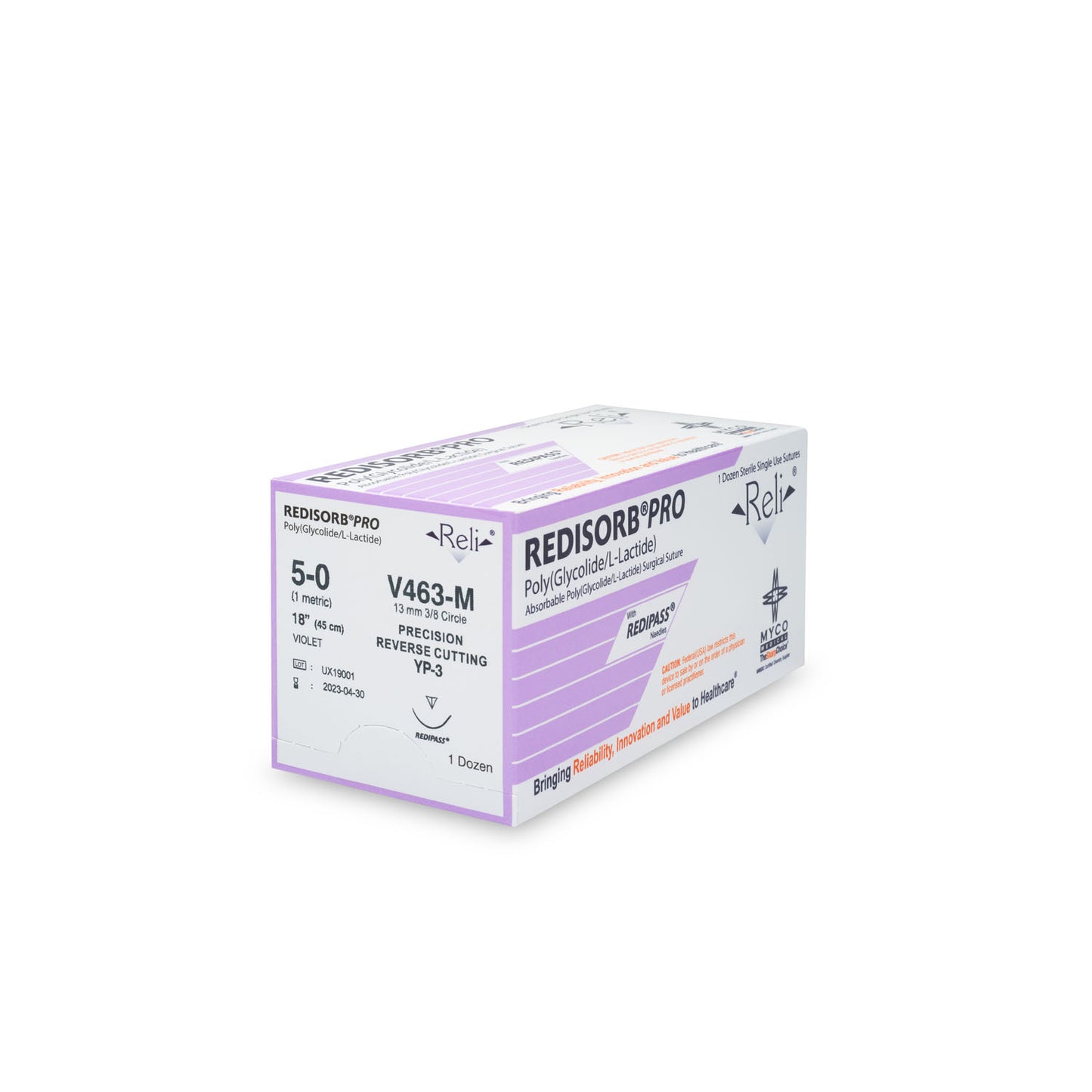 Suture, 5-0, Redisorb, Violet, Braided, 18", YP-3, 12/bx (US Only)