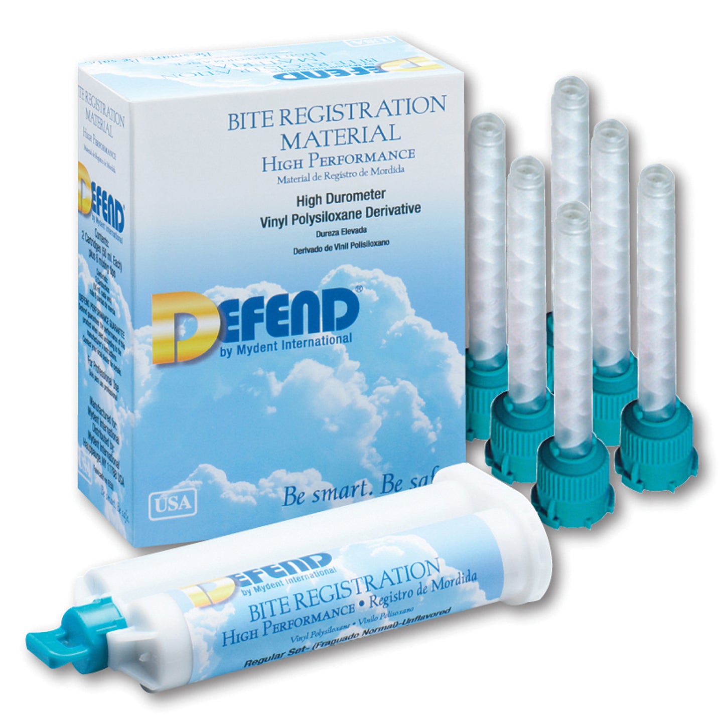 Bite Registration, Super Fast Set, Unflavored, 2x50 Ml cartridges + 6 teal mixing tips/pk