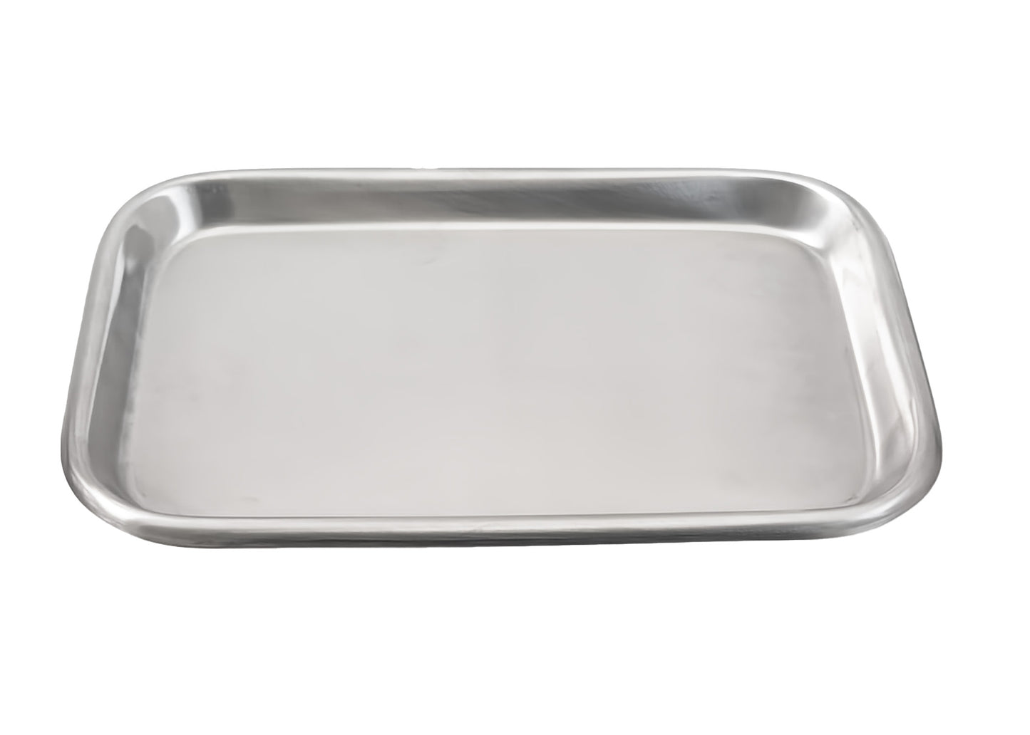 Patient Bedside Water Service Tray, 10.25" x 6.75" x .75", Stainless Steel