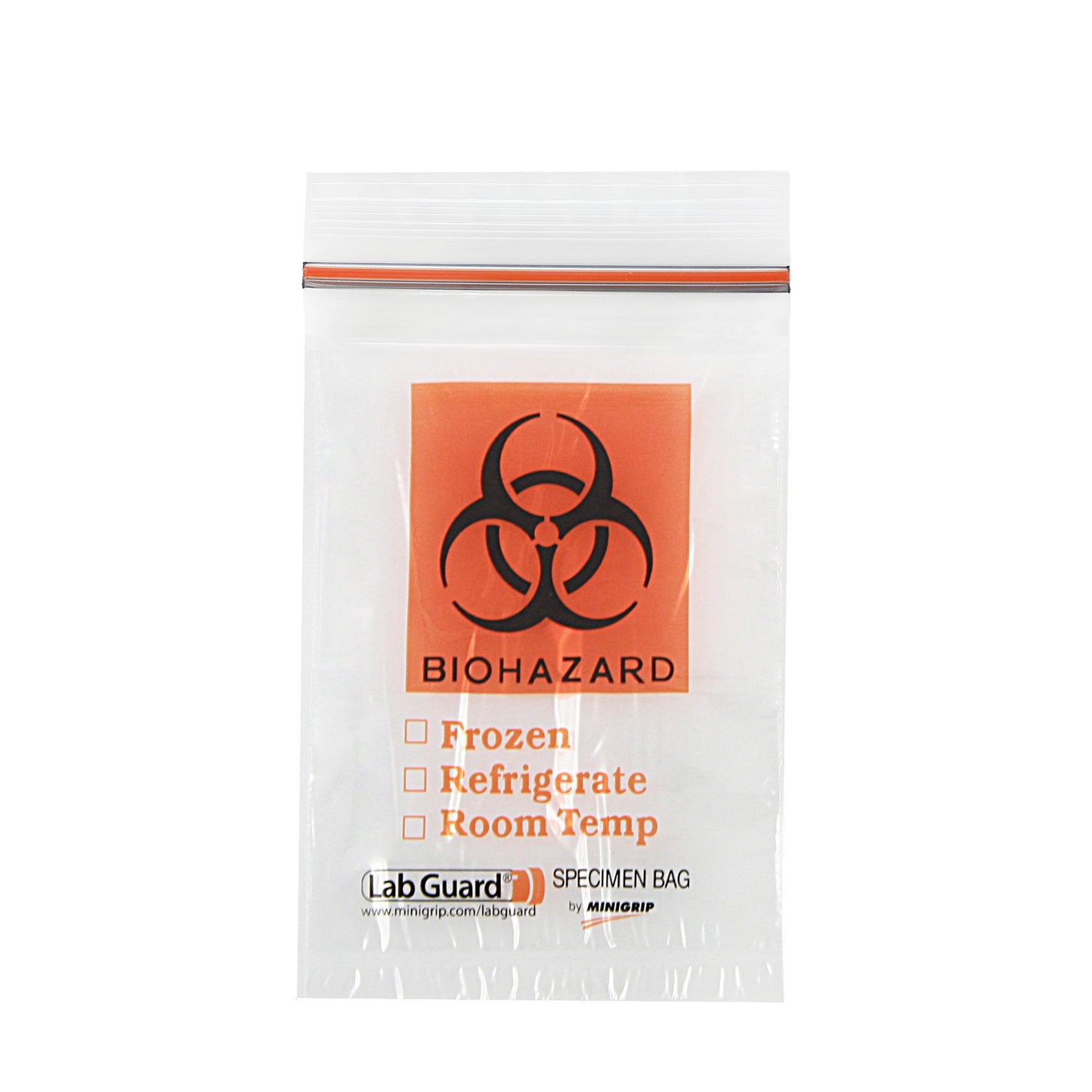 Lab Guard Single Zip Closure, Standard, No Flap, 4 x 6, 1.75 Mil, 3-Wall, 50/pk, 20 pk/cs