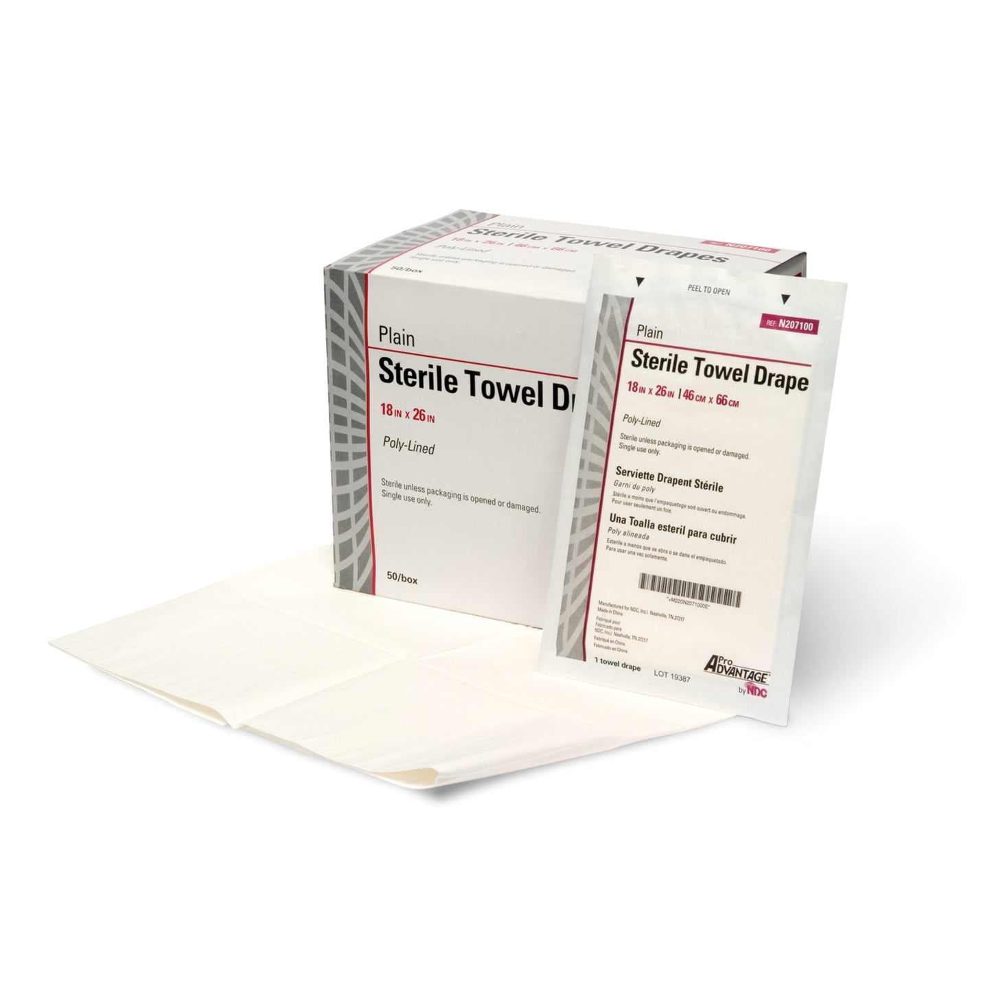Plain Towel Drape, 18" x 26", Folded To 4_" x 6_", Latex Free 50/bx, 6 bx/cs