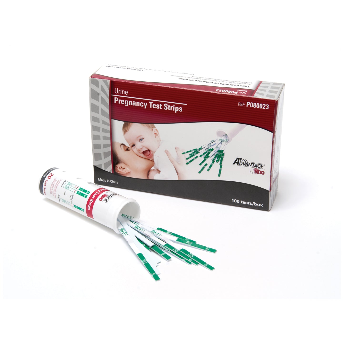 Includes 20 Urine hCG Pregnancy Test Strips Per Canister, CLIA Waived, 5 can/bx