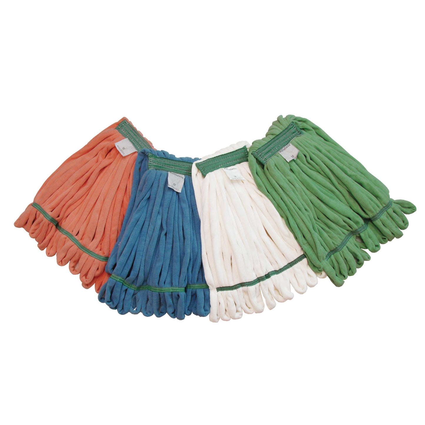 Wet Mop, Rough Floor, Green Microfiber, 1 1/4" Headband, Medium, (DROP SHIP ONLY from Golden Star, Inc. - $100 minimum order for prepaid freight outside the Continental U.S., $100 dollar minimum order inside the Continental U.S.)