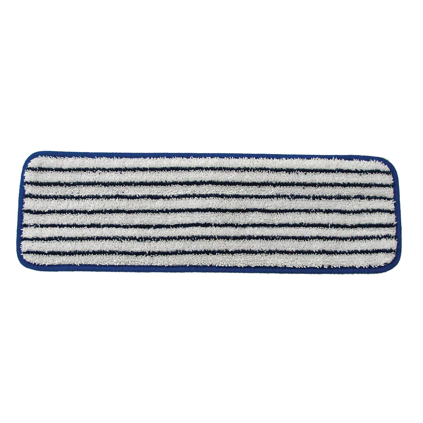 Wet Mop, Microfiber Finish Pad, Blue With White Stripe, 5" x 18", (DROP SHIP ONLY from Golden Star, Inc. - $100 minimum order for prepaid freight outside the Continental U.S., $100 dollar minimum order inside the Continental U.S.)