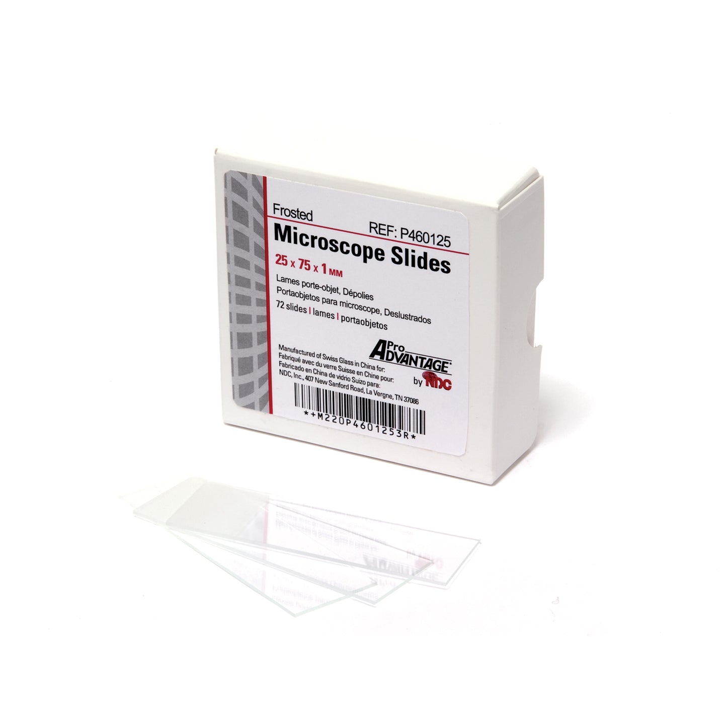 Frosted Microscope Slides, 75mm x 25mm, 72/bx, 20 bx/cs (40 cs/plt)
