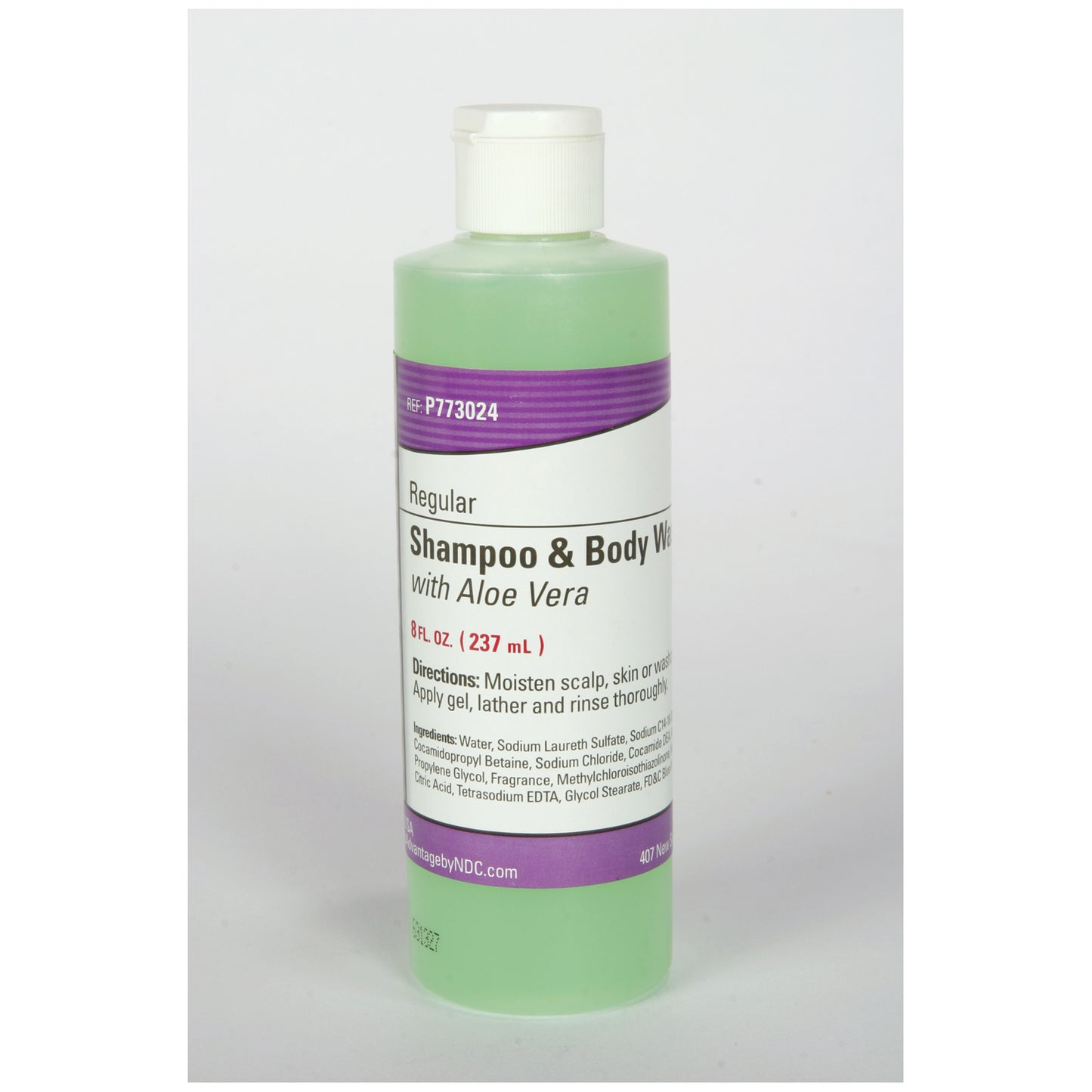 Shampoo & Body Wash, 8 oz Bottle, Flip Top Cap, 48/cs (56 cs/plt)