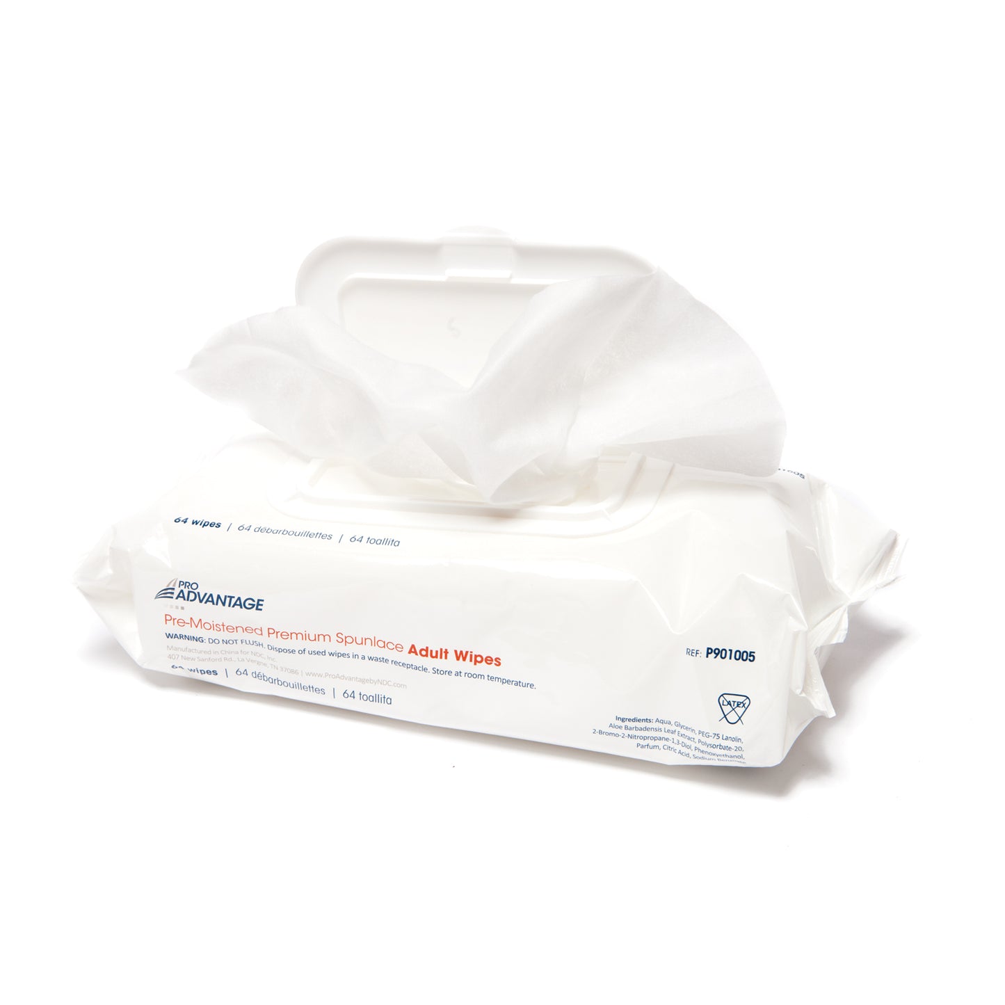 Spunlace Cloth in Soft Pack, 8x 12, Flip Top Lid, 64/soft pack, 8 pk/cs (80 cs/plt)