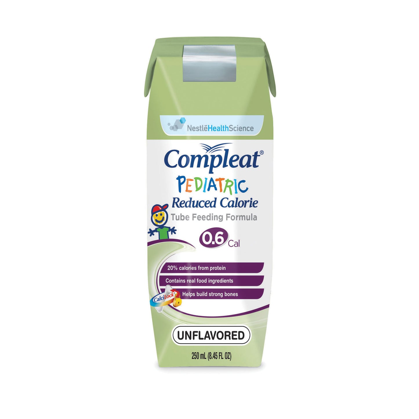 Compleat Pediatric, Reduced Calorie, 250mL Cans, Unflavored, 24/cs (144 cs/plt) (Minimum Expiry Lead is 90 days; Non-Returnable) (Continental US Only) (Nestle products cannot be sold online without Nestle's prior written permission) (Products cannot be sold on Amazon.com or any other 3rd party site)