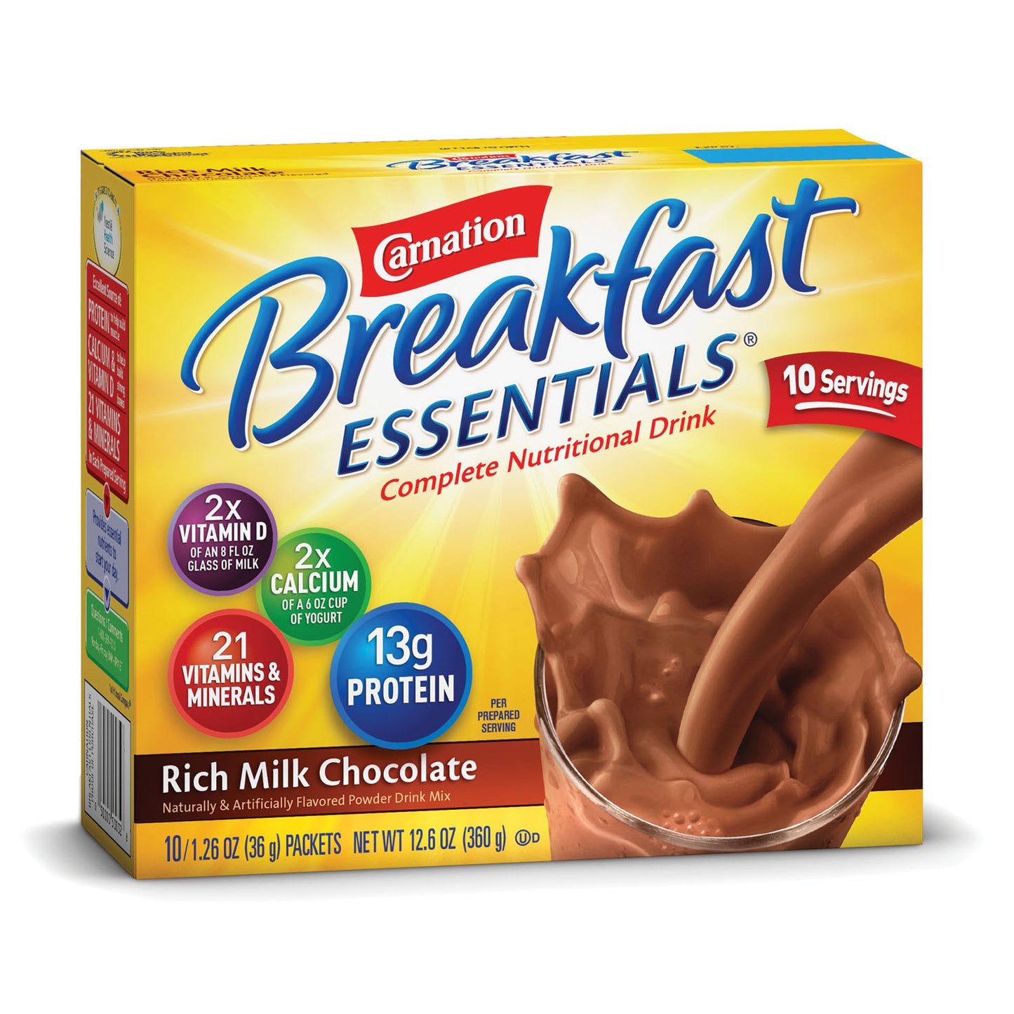 Carnation Instant Breakfast, Chocolate, 10/bx, 6 bx/cs (Minimum Expiry Lead is 90 days; Non-Returnable) (Continental US Only) (Nestle products cannot be sold online without Nestle's prior written permission) (Products cannot be sold on Amazon.com or any other 3rd party site)