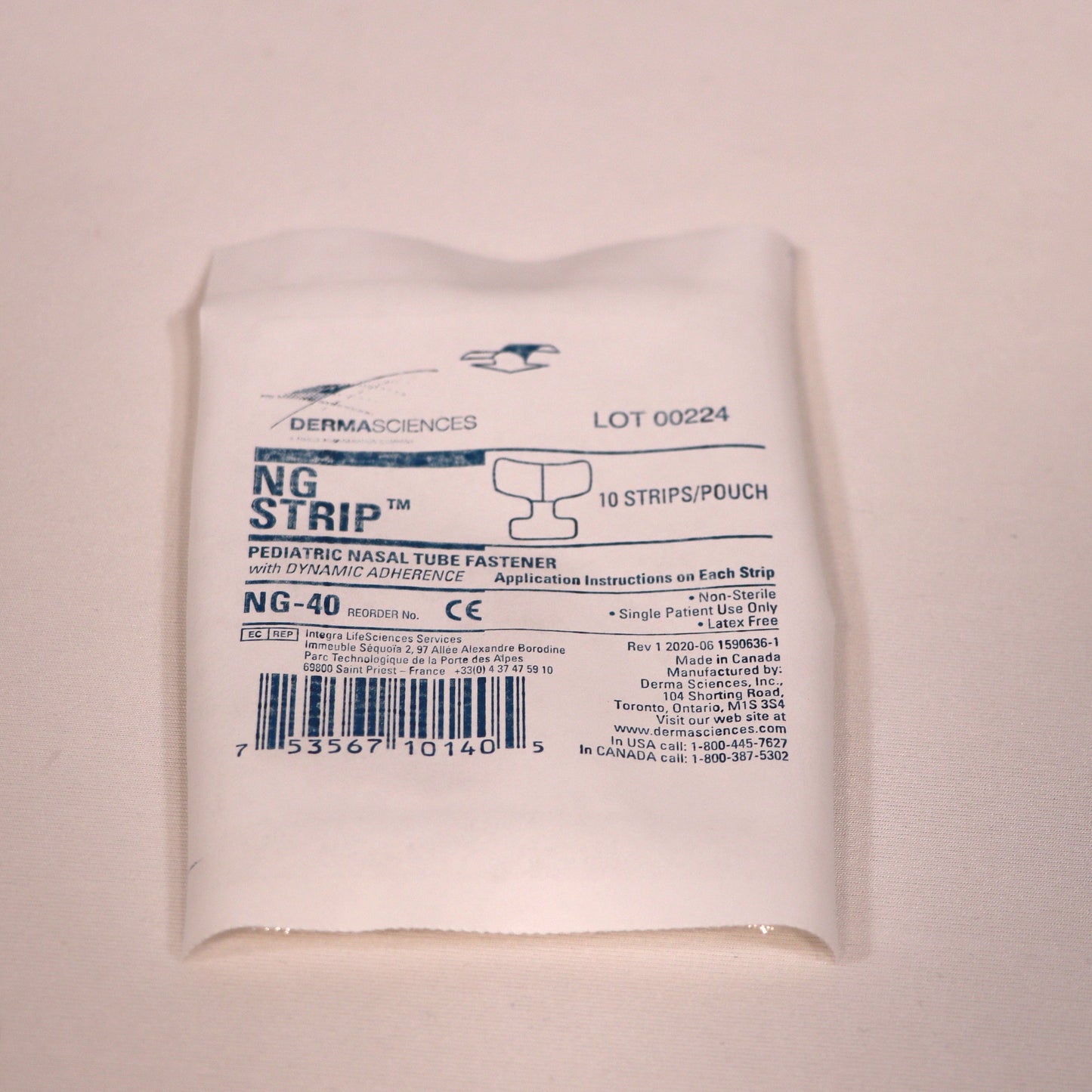 Nasal Tube Fastener, Pediatric, 10/pouch, 4 pouches/bx