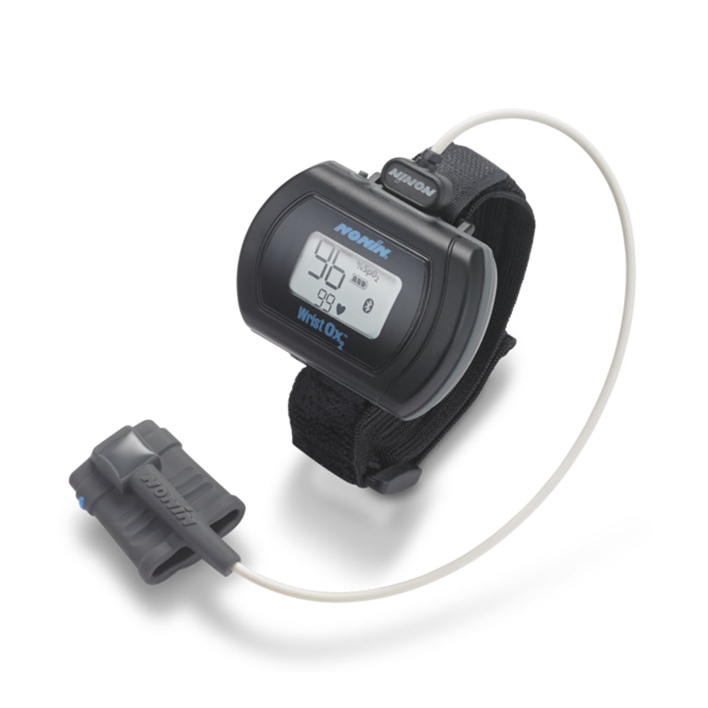 WristOx2 3150SK BLE Wrist-Worn Pulse Oximeter with Wireless Technology, Bluetooth Low Energy; Standard Accessories Include: One (1) 3150BLE WristOx2 Standard Assembly, One (1) PureLight 8000SM-WO2 Medium Soft Reusable SpO2 Sensor, Two (2) AAA Alkaline Batteries, One (1) Wrist Band