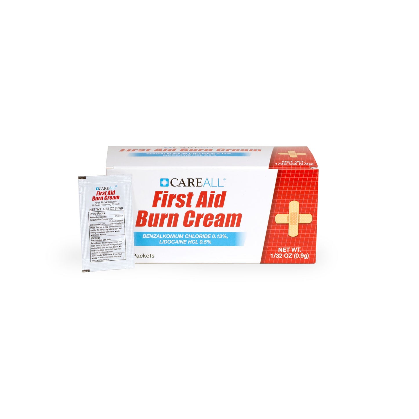 CareAll First Aid Burn Cream Packet, 0.9g, 144/bx, 12 bx/cs (Not Available for sale into Canada)
