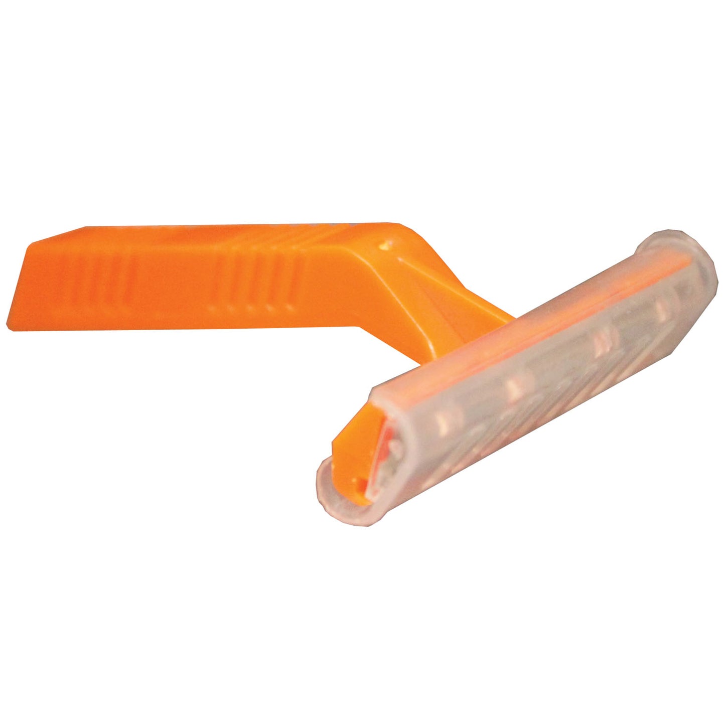 Razor, Single Blade, Short Handle, Orange with Clear Cover, 2.625"L, 100/bx, 10 bx/cs