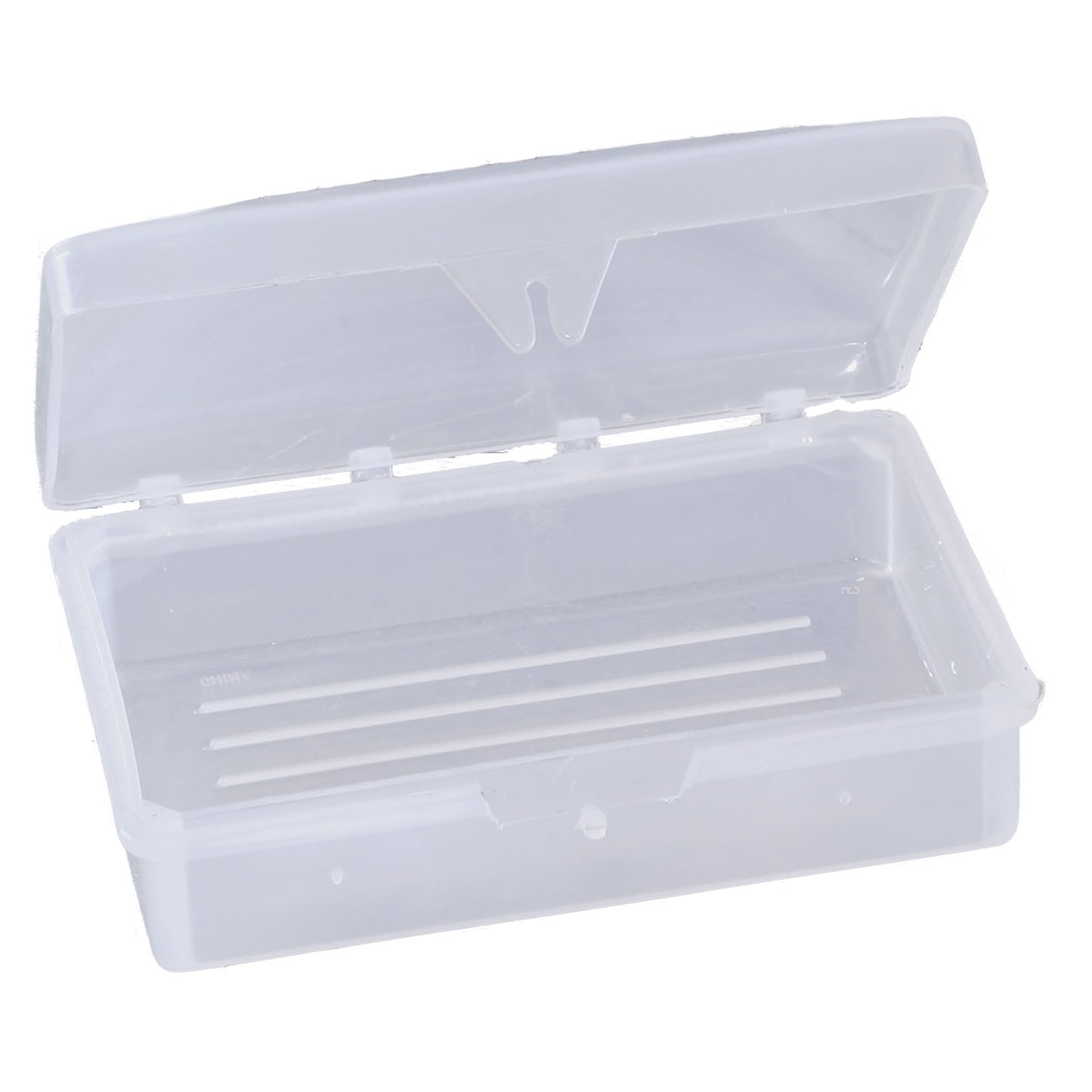 Clear Soap Dish, Hinged Lid, 100/cs