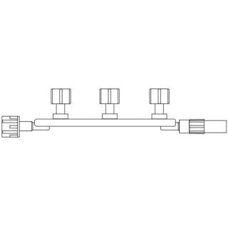 Anesthesia Manifold, 3-Port, Port Check Valves, Male Luer Lock Adapter, 1.1 ml, Non-DEHP, Non-PVC, Sterile, 48/cs (Rx) (Continental US Only) (Product Access Restricted. Check with your sales rep to verify eligibility) (Temporarily Unavailable for Sale)