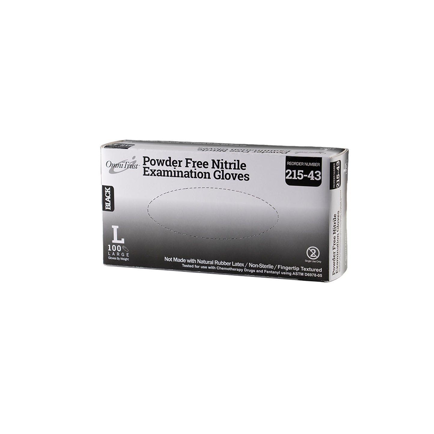 Exam Glove, Nitrile, 5.0g, Large, Power Free (PF), Black, 100/bx, 10bx/cs (See additional pricing for drop ship orders less than 1,000 cs)