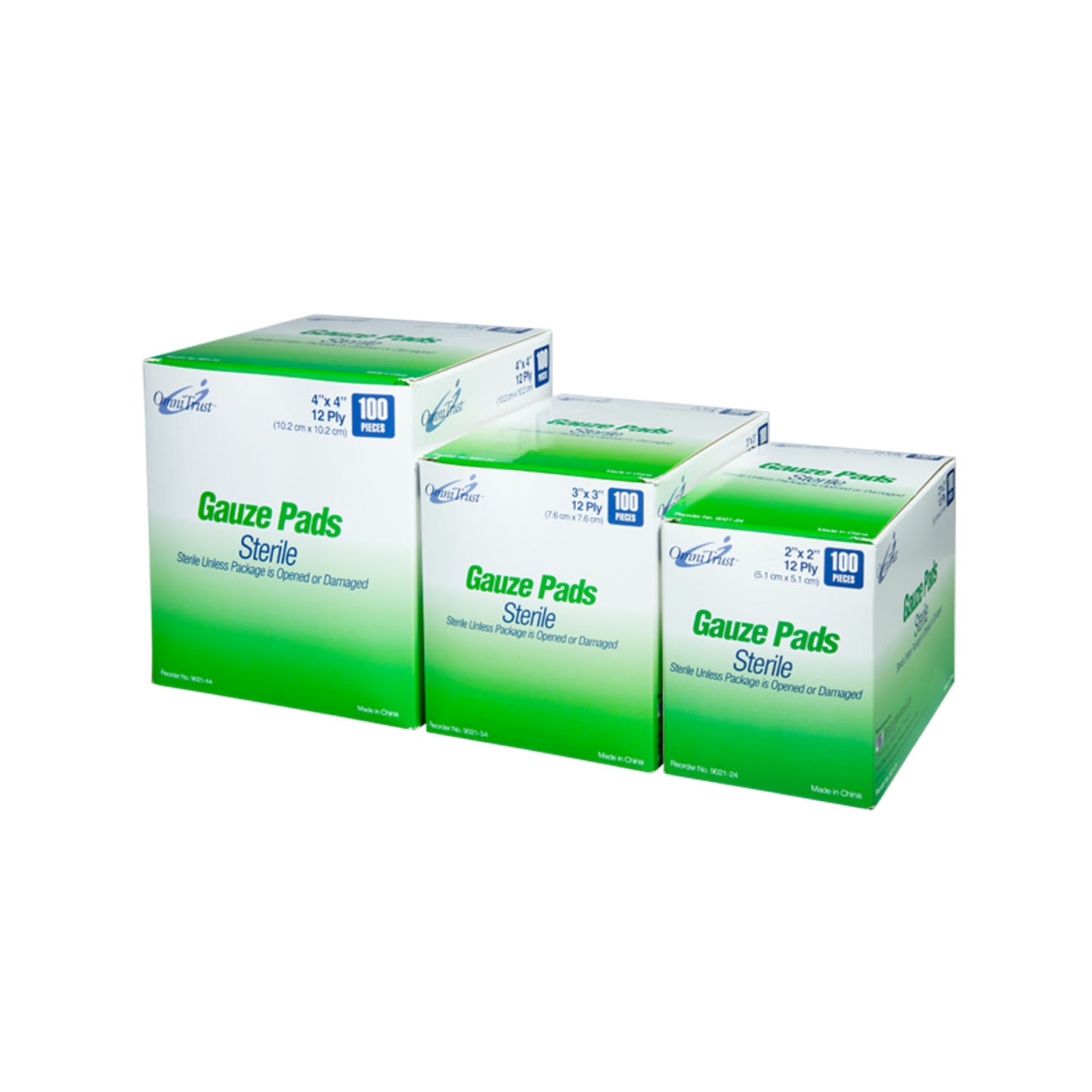 Gauze Pad, 4" x 4", 12-Ply, Sterile, 100/bx, 12 bx/cs (Item on Manufacturer Backorder - Inventory Limited when Available)