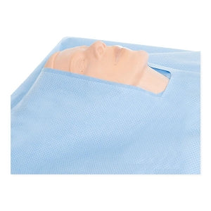 EENT Split Drape, 76" x 124" (193 cm x 314 cm) Handi-Bin, Non-Sterile, Blue, 10/bx, 24 bx/cs (US Only)