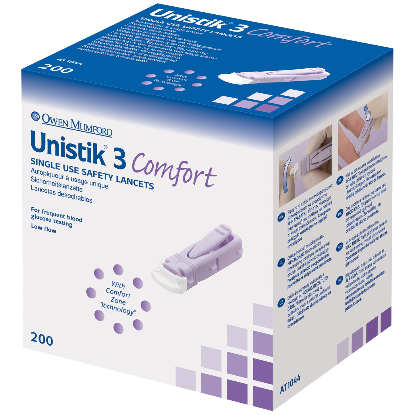 Lancet, Comfort, 28G, 1.8mm Penetration Depth, Purple, 200/bx (US & Canada Only)