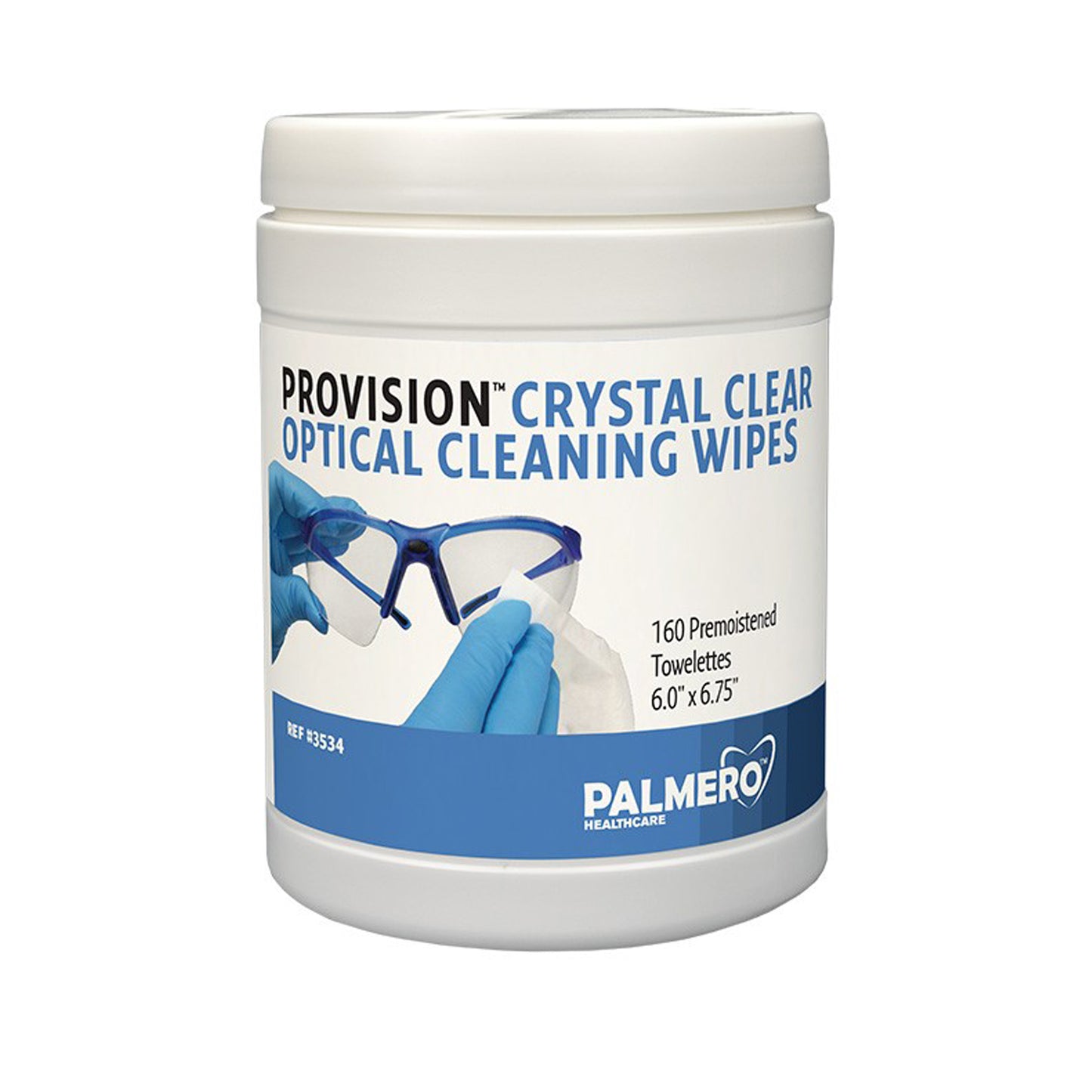 ProVision Crystal Clear Optical Cleaning Wipes (6" x 6-3/4") 160ct/can, 12 can/cs (US SALES ONLY)