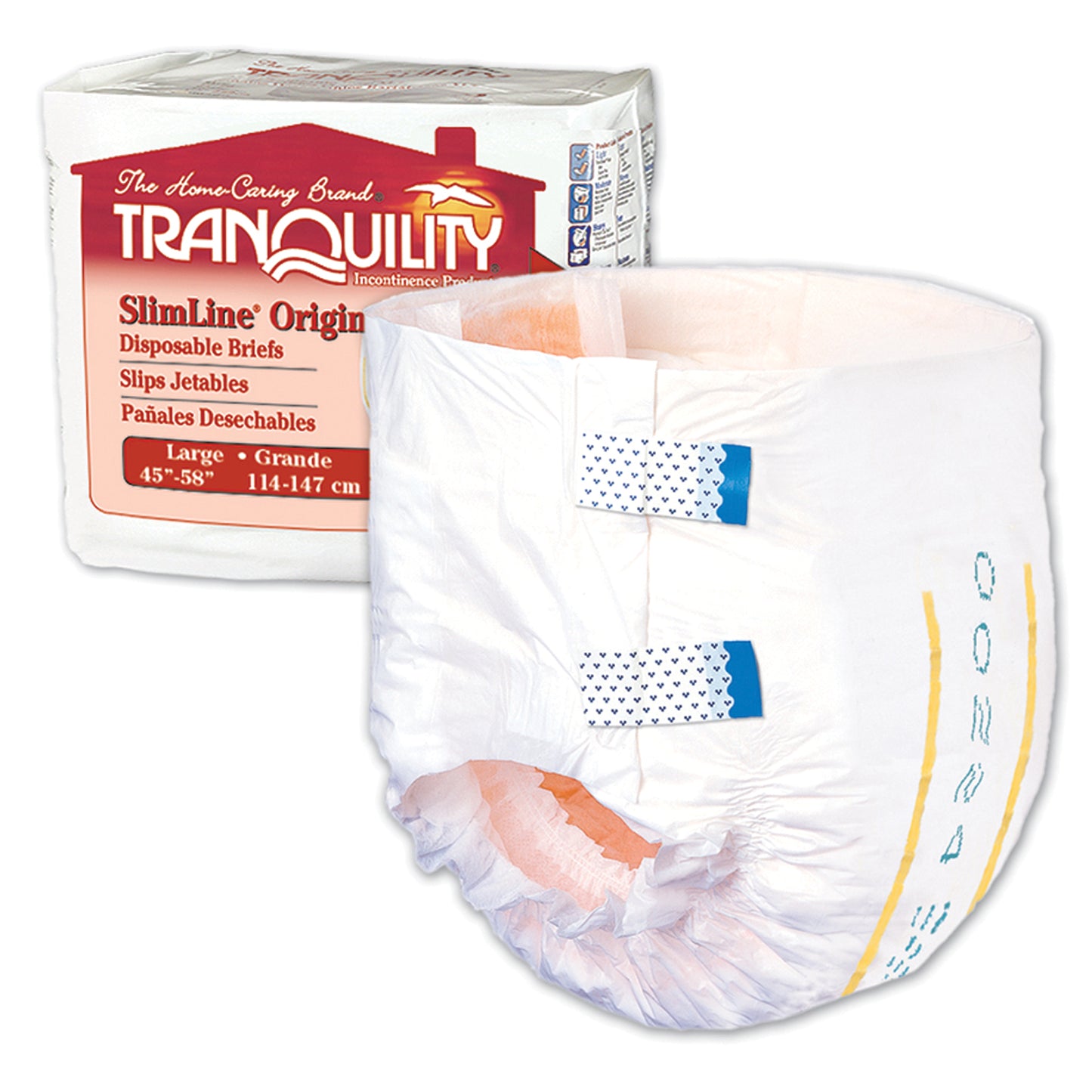 Brief, Large Adult, 45" to 58", 21.04 fl oz Capacity, 12/pk, 8 pk/cs (US Only)