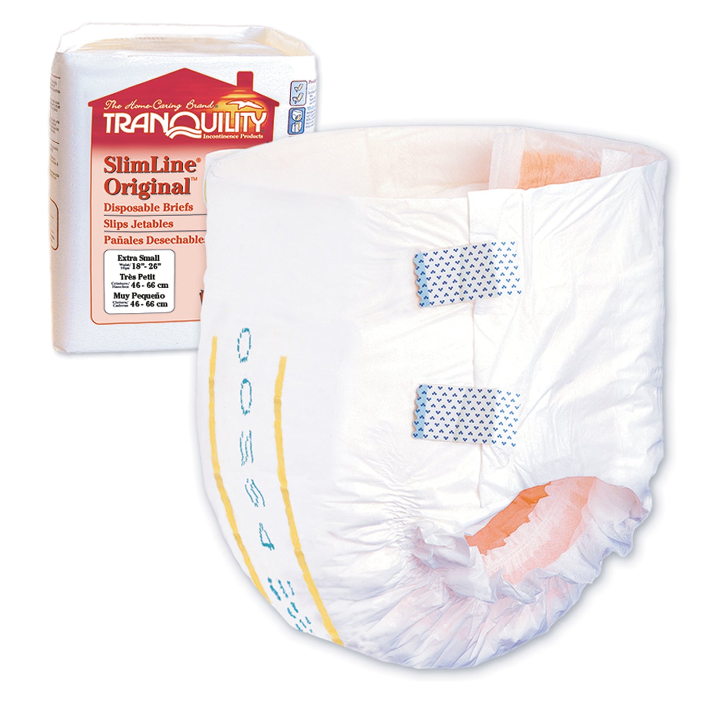 Brief, X-Small Adult, 18" to 26", 10.9 fl oz Capacity, 10/pk, 10 pk/cs (30 cs/plt) (US Only)