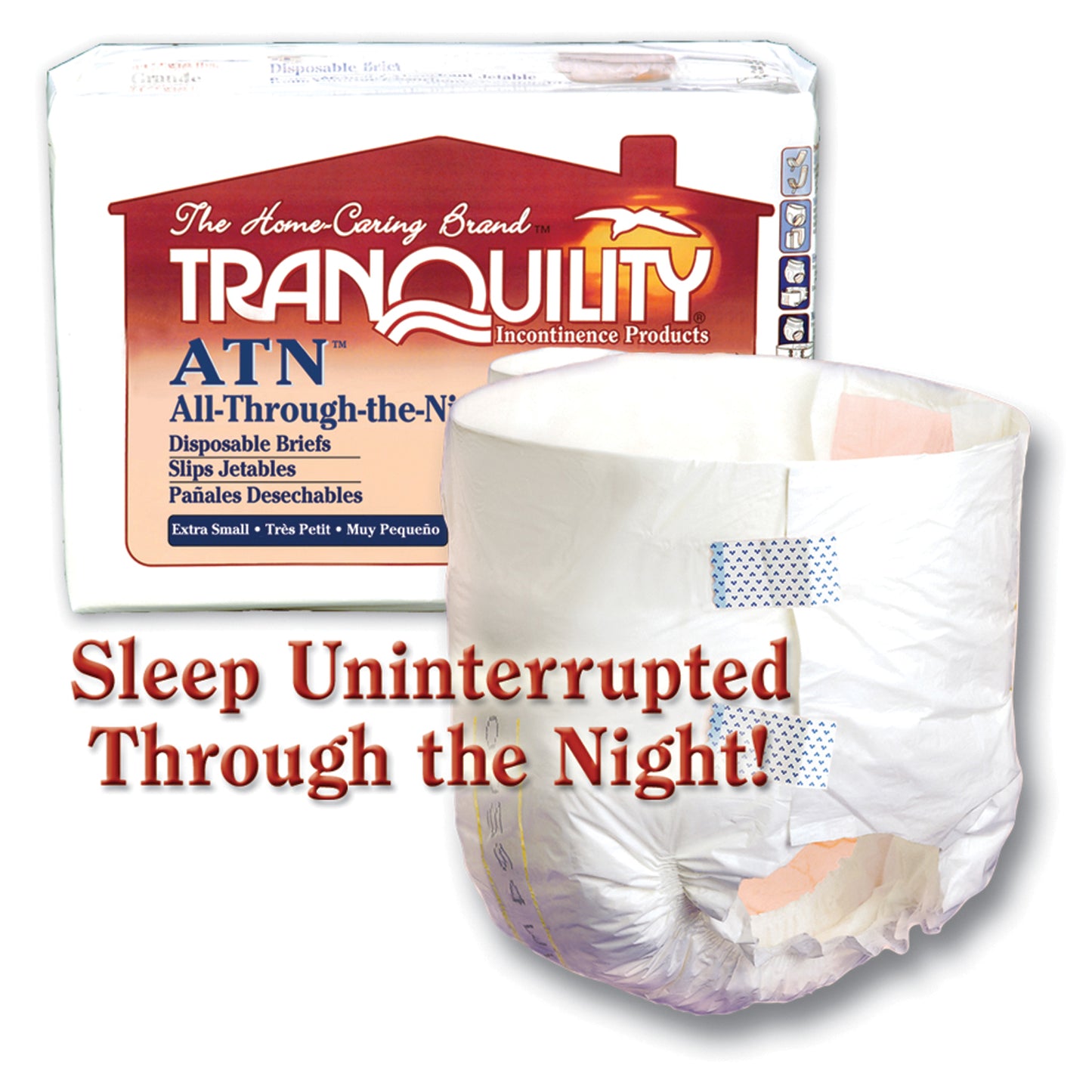 Brief, Large Adult, 45" to 58", 33 fl oz Capacity, 12/pk, 8 pk/cs (18 cs/plt) (US Only)