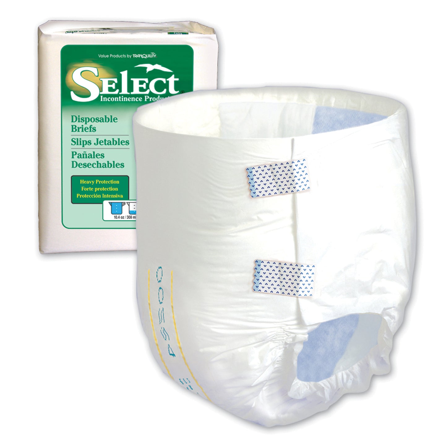 Brief, X-Small/ Youth, 18"-26" W/H, Capacity 10.4 fl oz, White, 10/bg, 10 bg/cs (30 cs/plt) (US Only) (To Be DISCONTINUED)