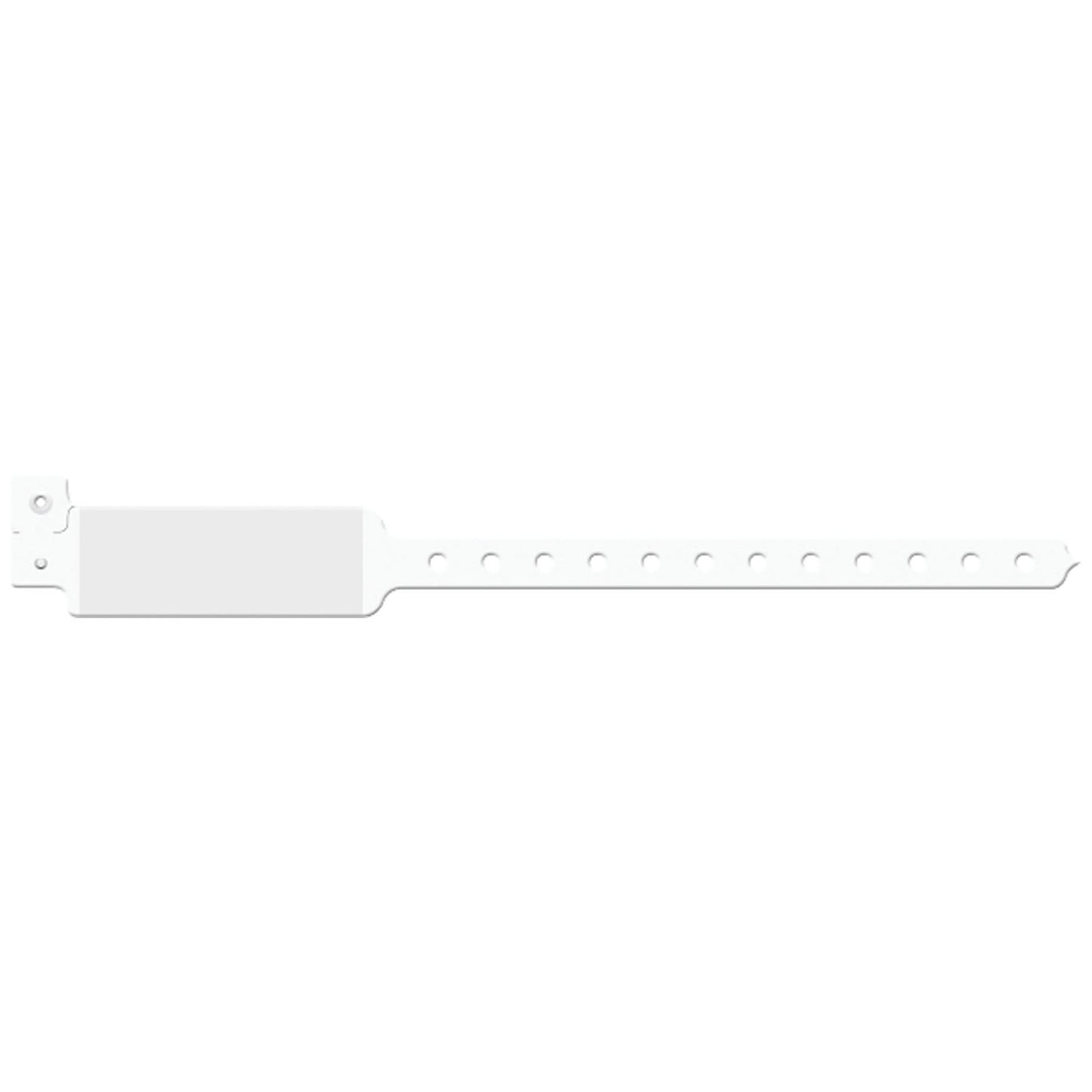 Wristband, Adult/ Pediatric, Imprinter Vinyl, Custom Printed, White, 500/bx