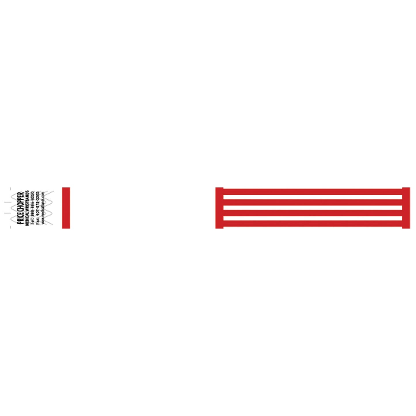Wristband, Tyvek, 1", Red, 1000/bx