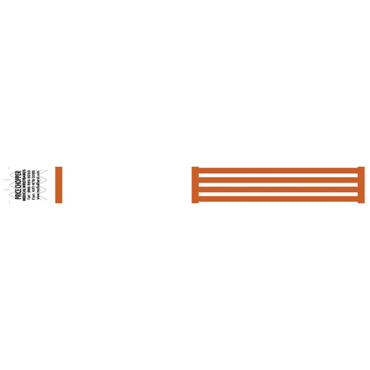 Wristband, Tyvek, 1", Orange, 1000/bx