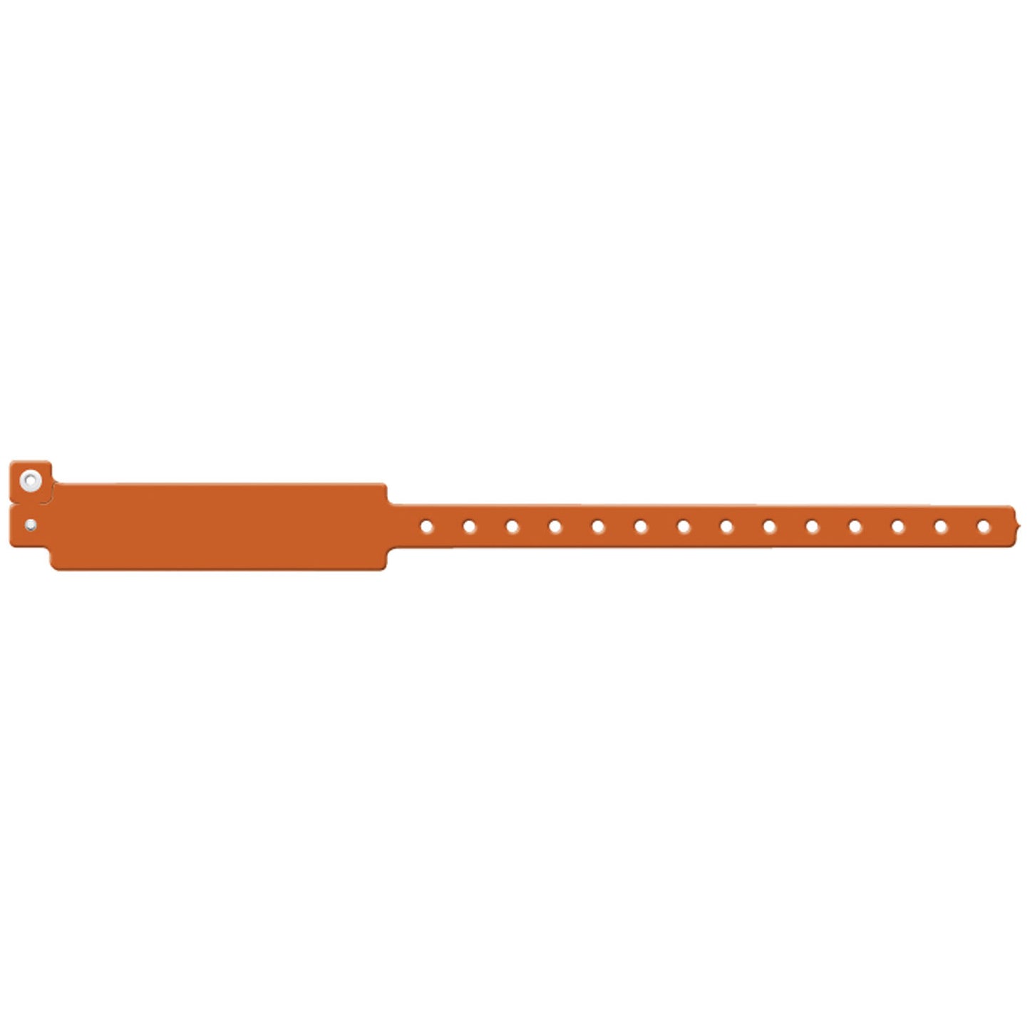 Wristband, Adult, Write-On Vinyl, Custom Printed, Orange, 500/bx